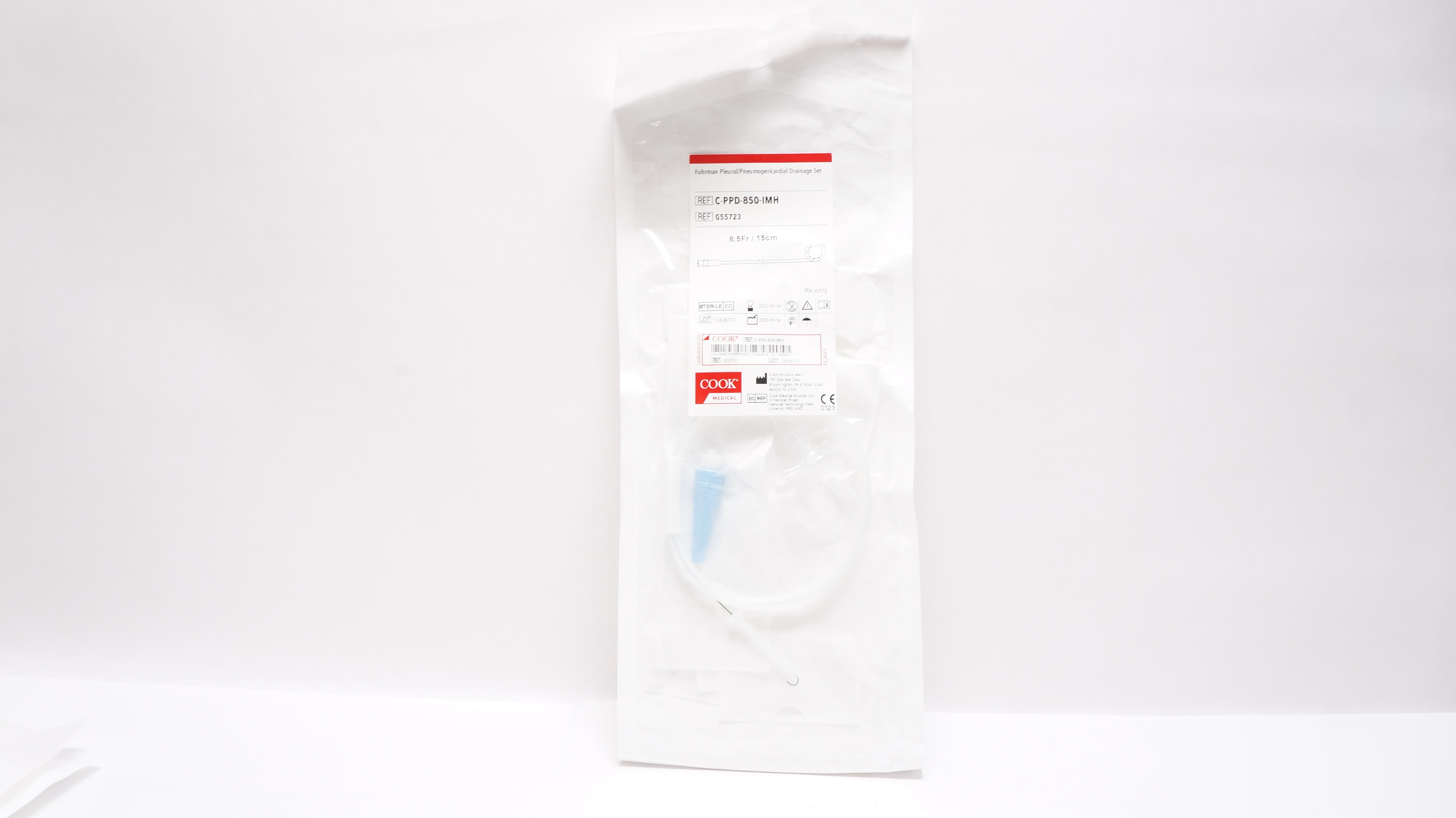 Cook Medical G55723 Fuhrman Pleural/Pneumopericardial Drainage Set 8.5Fr/15cm(x)