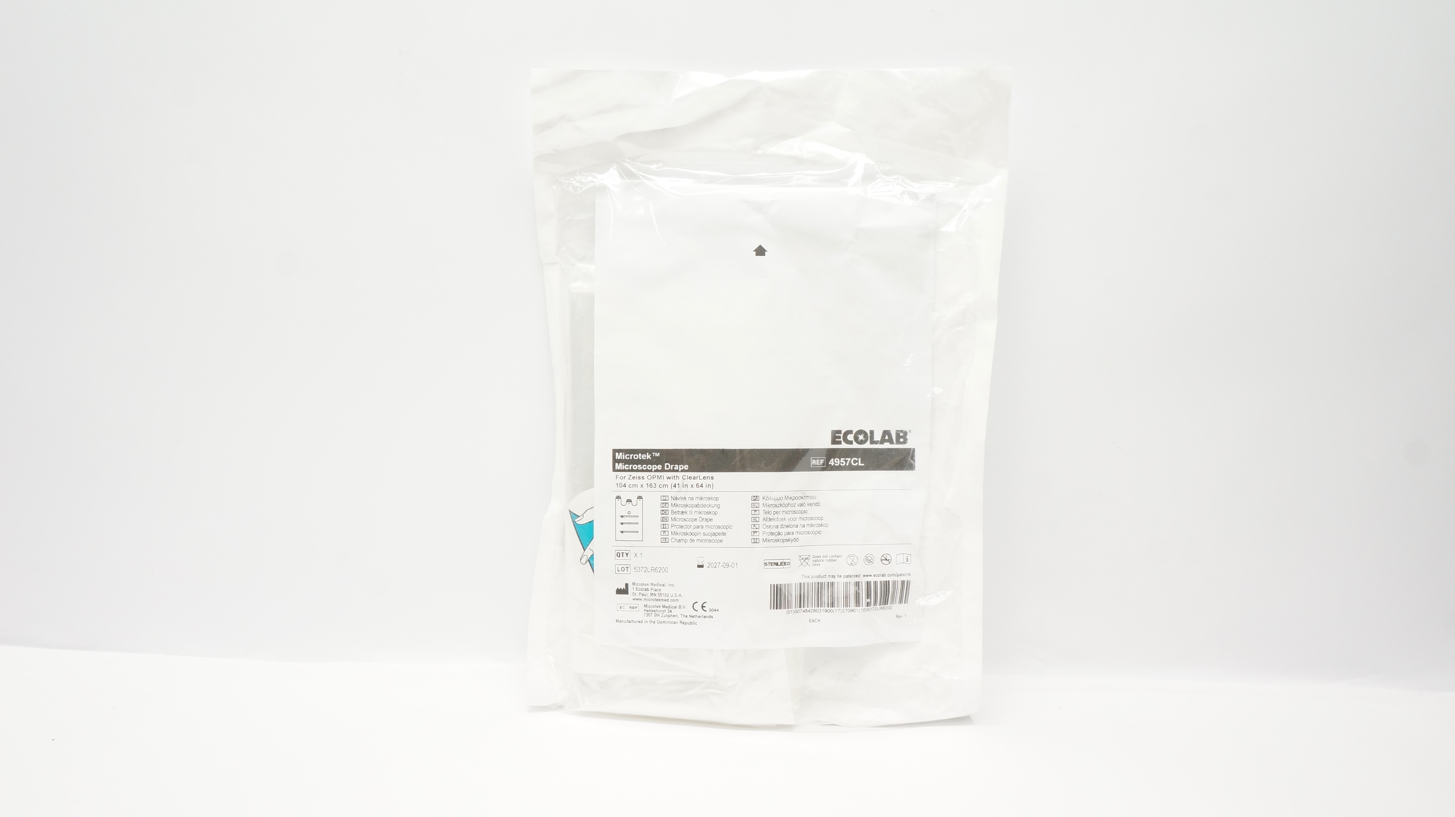 Microtek Medical 4957CL Microshield Microscope Drape 41inch x 64inch