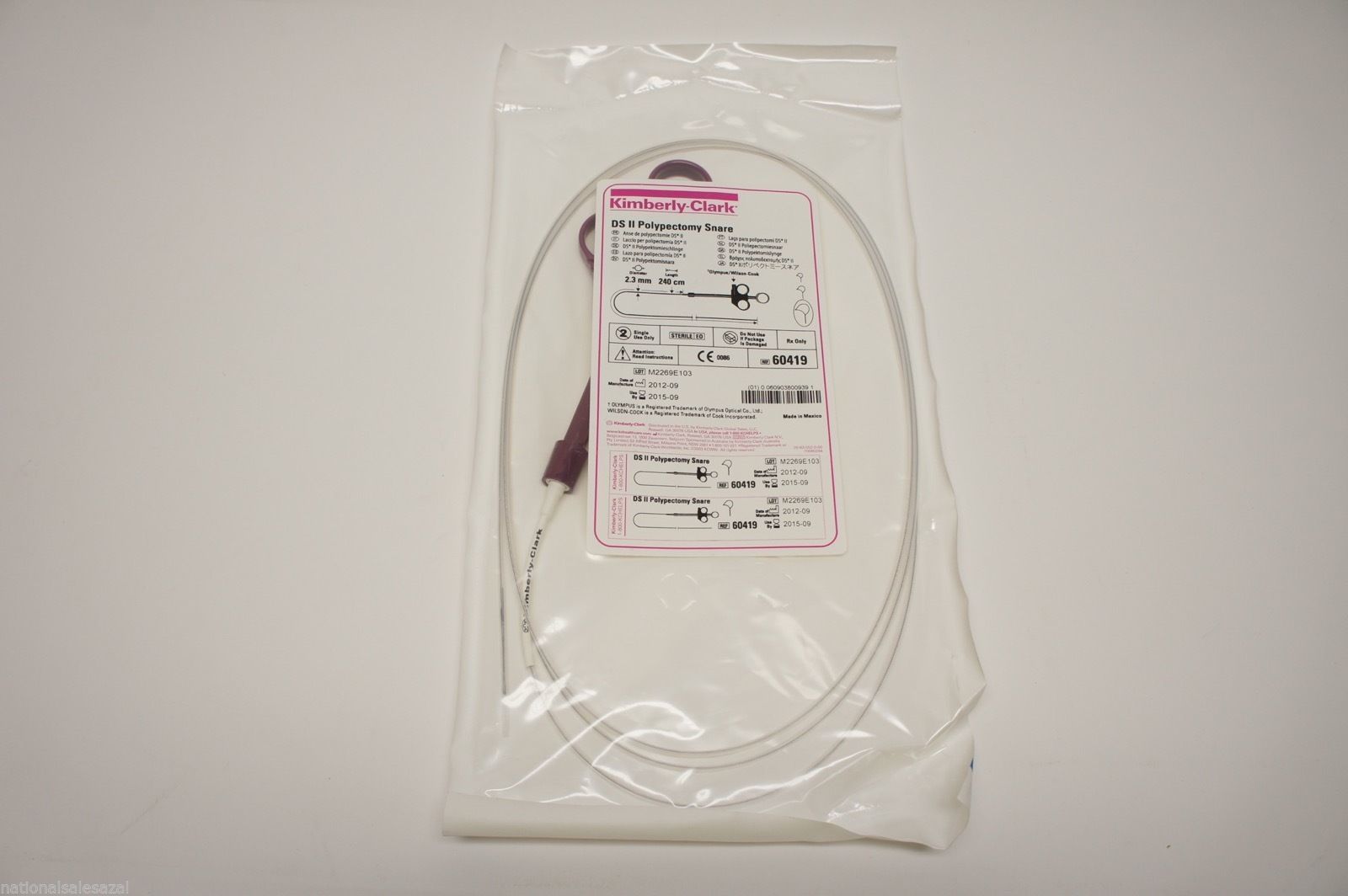 60419 ~ Kimberly-Clark DS II Polypectomy Snare 2.3mm x 240cm (x)