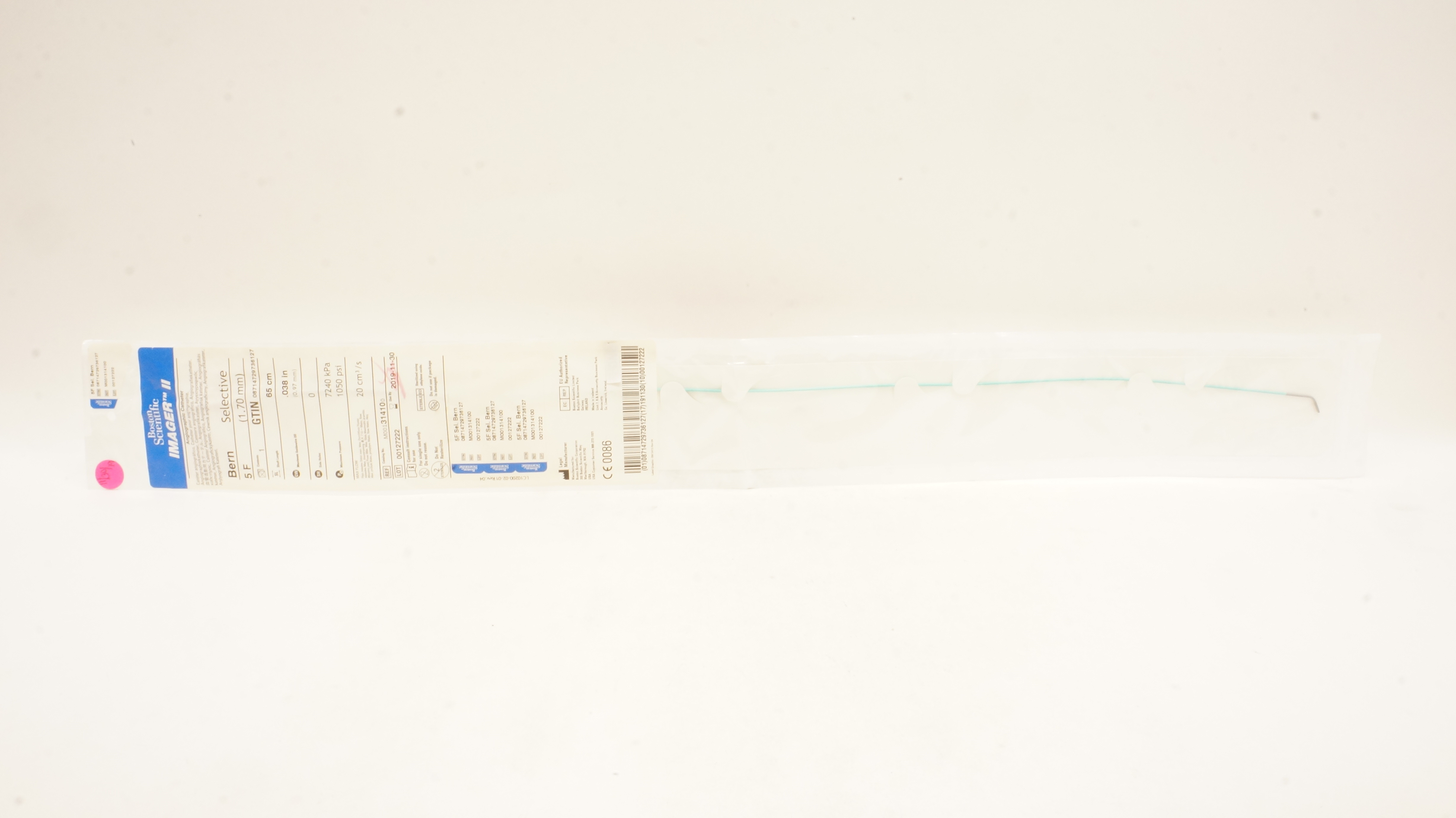 Boston Scientific M001314100 ImagerII Angiographic Cath. 5F x 65cm x .038inch(x)