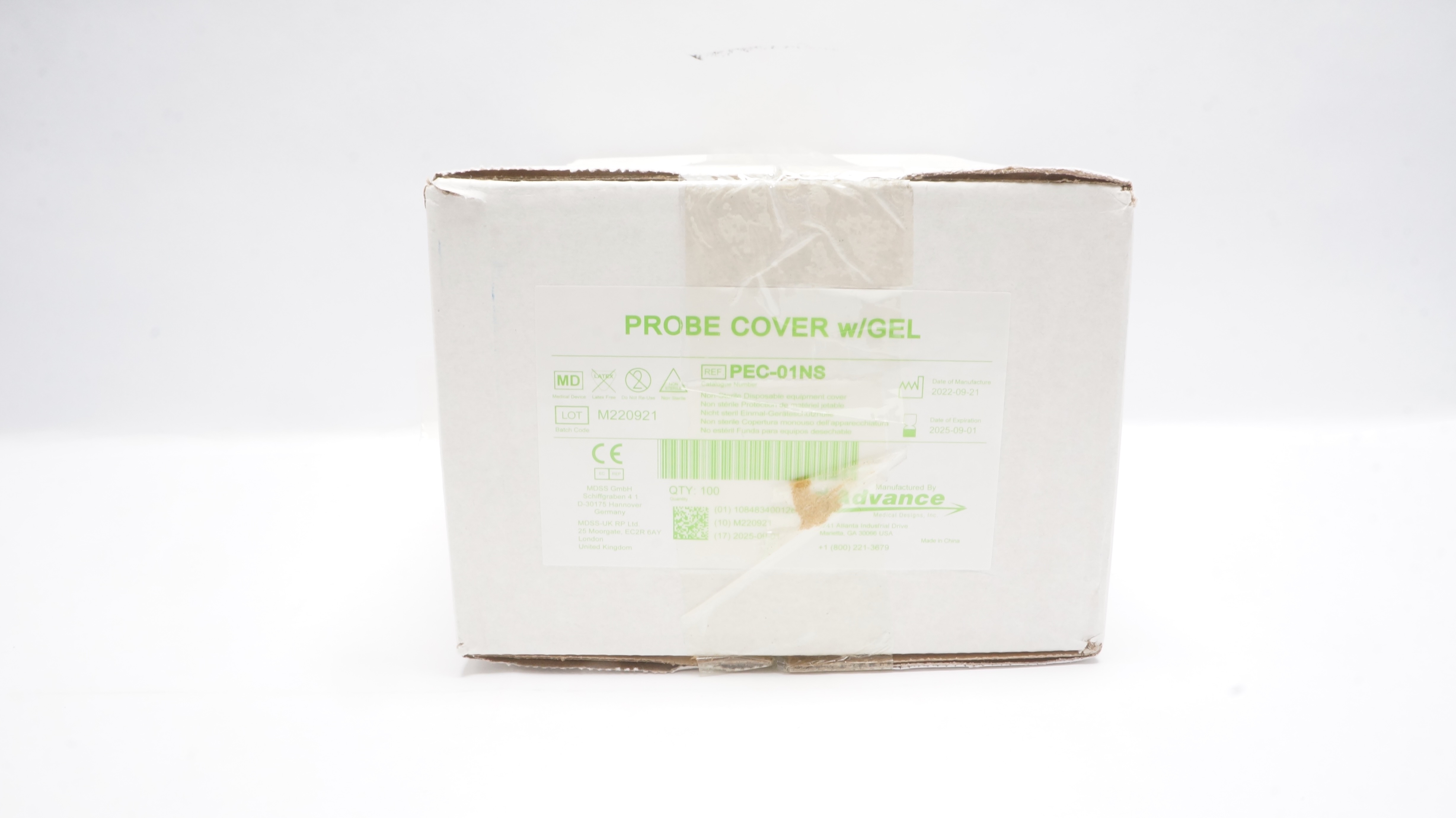 Advance PEC-01NS Probe Cover w/Gel -  Box of 100