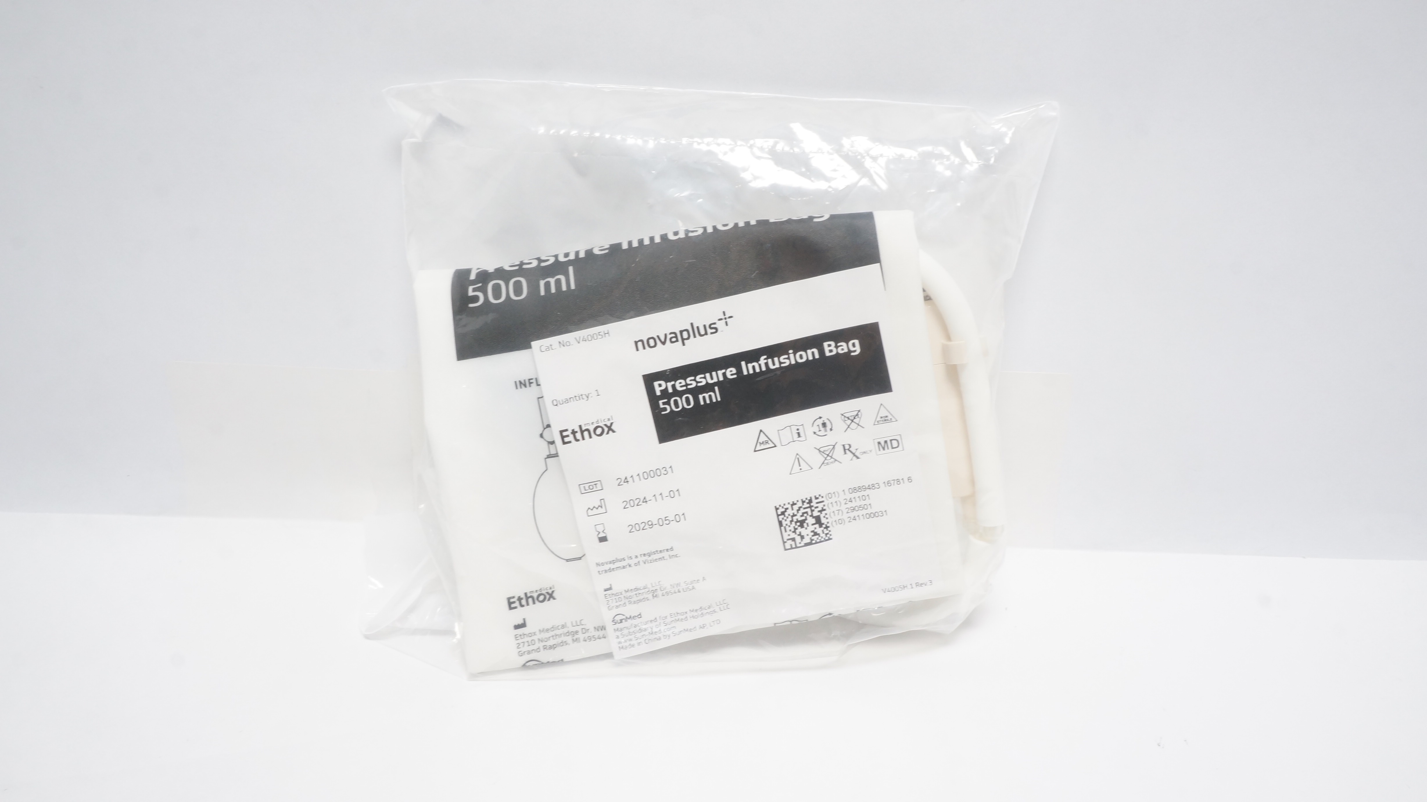 Ethox Medical V4005H SunMed Novaplus Pressure Infusion Bag 500mL