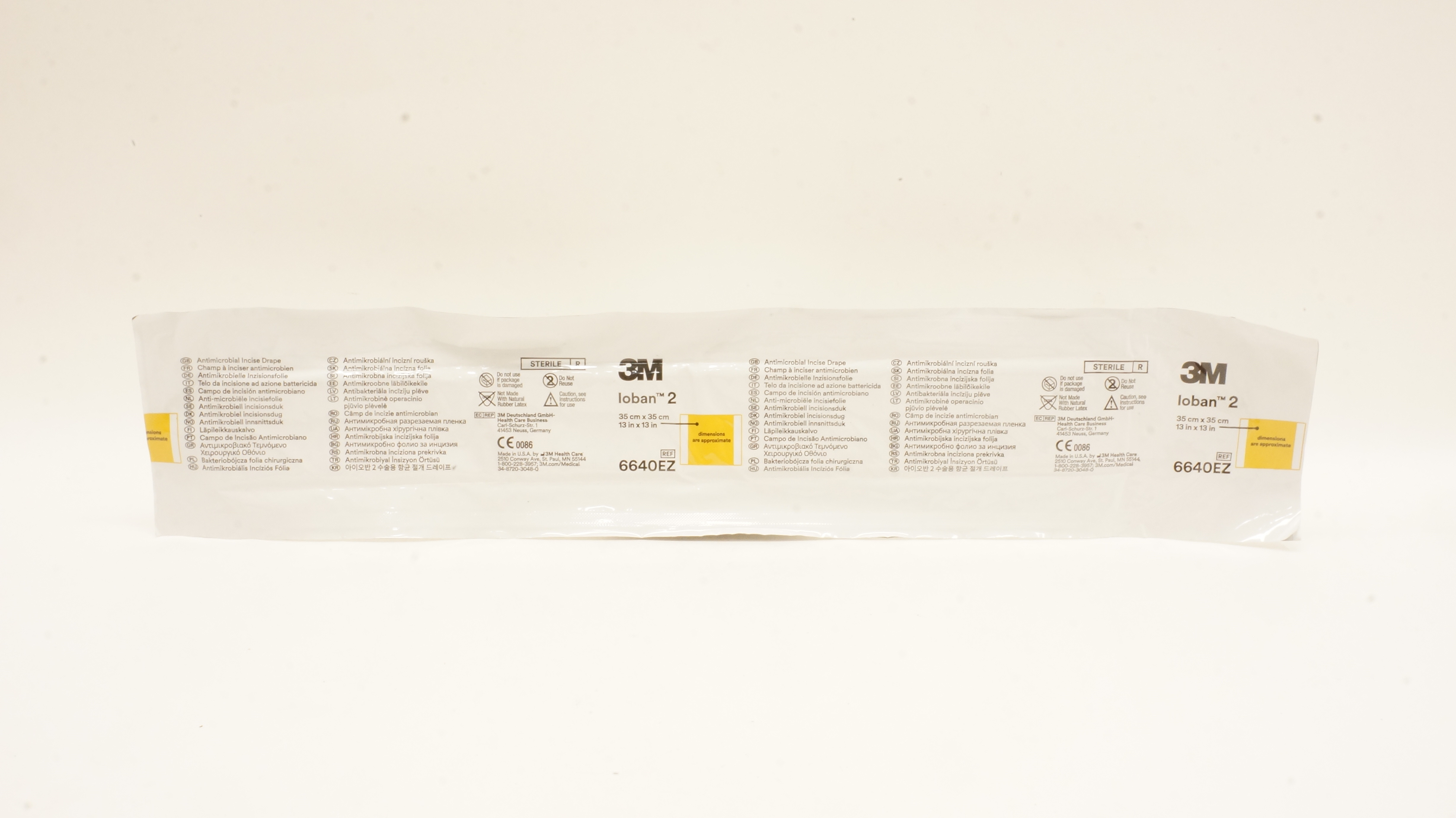 3M 6640EZ Loban 2 Antimicrobial Incise Drape 13inch x 13inch