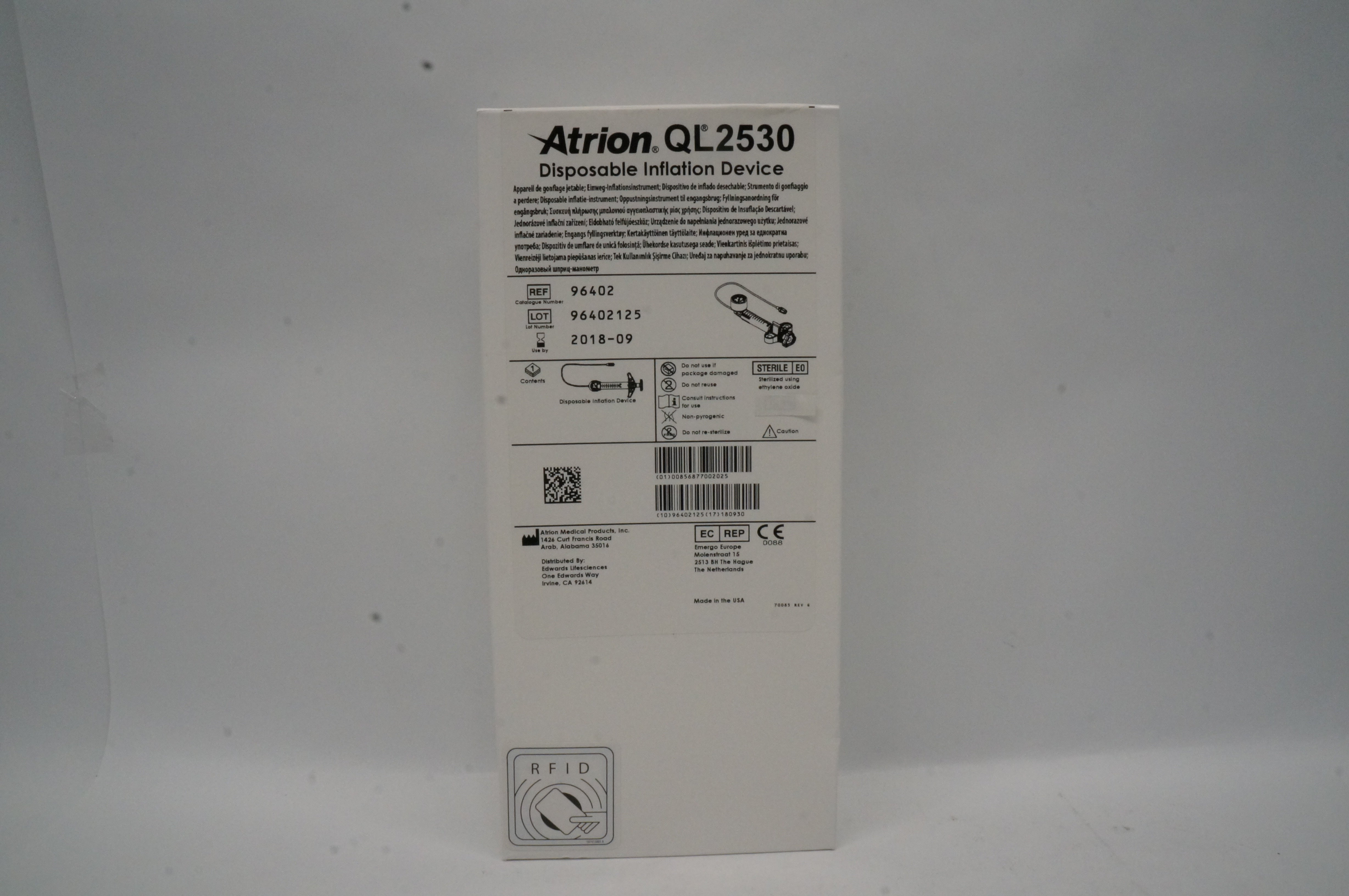 Atrion Medical 96402 QL2530 Inflation Device (x)