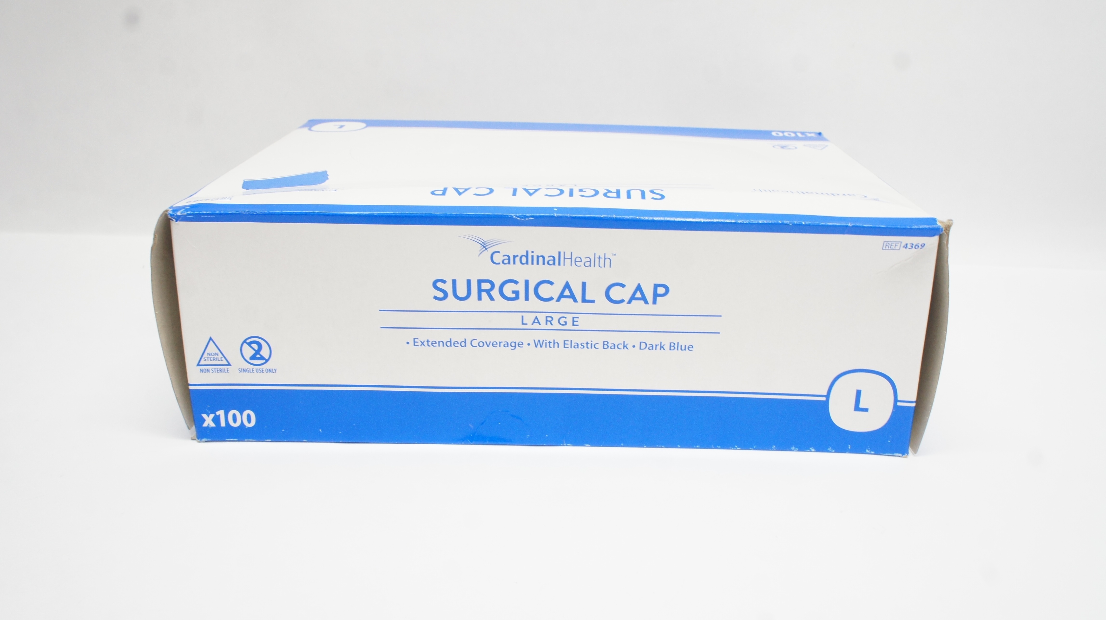 Cardinal Health 4369 Surgical Cap, Dark Blue Large - Box of 100