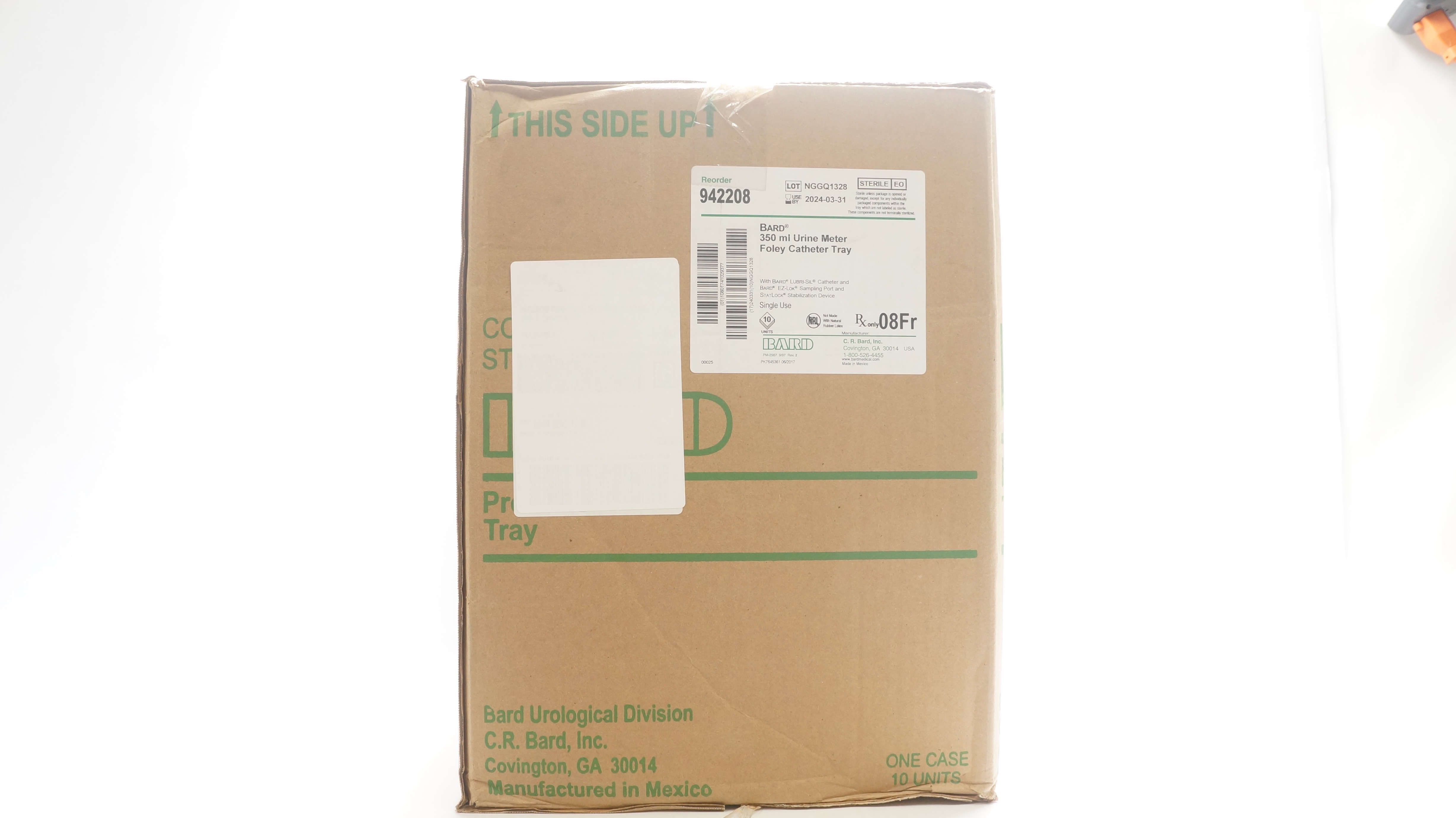 Bard 942208 Lubri-Sil Foley Cath. Tray Pediatric 08Fr (x) - Case of 10