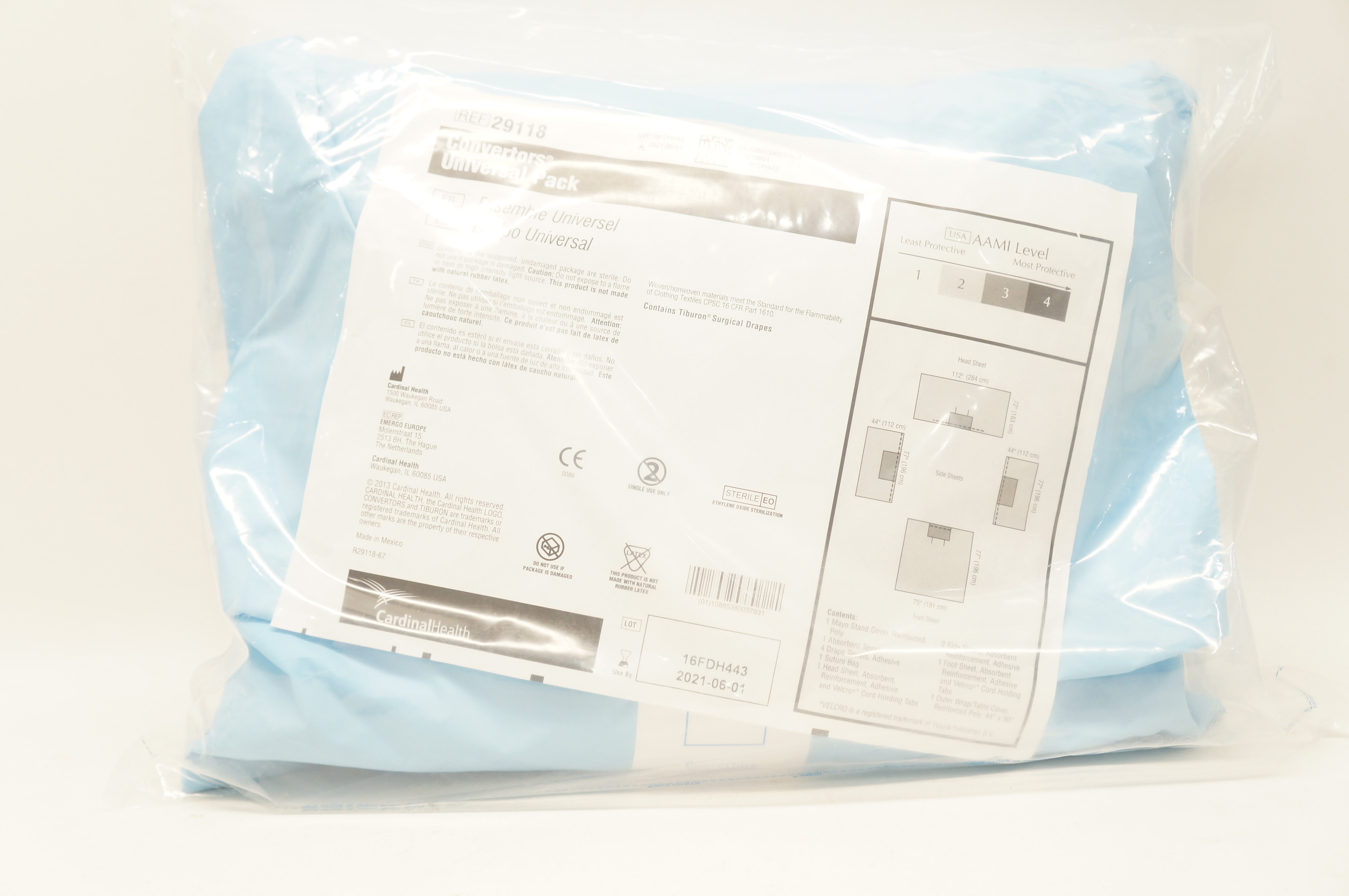 Cardinal Health 29118 Convertors Universal Pack (x)