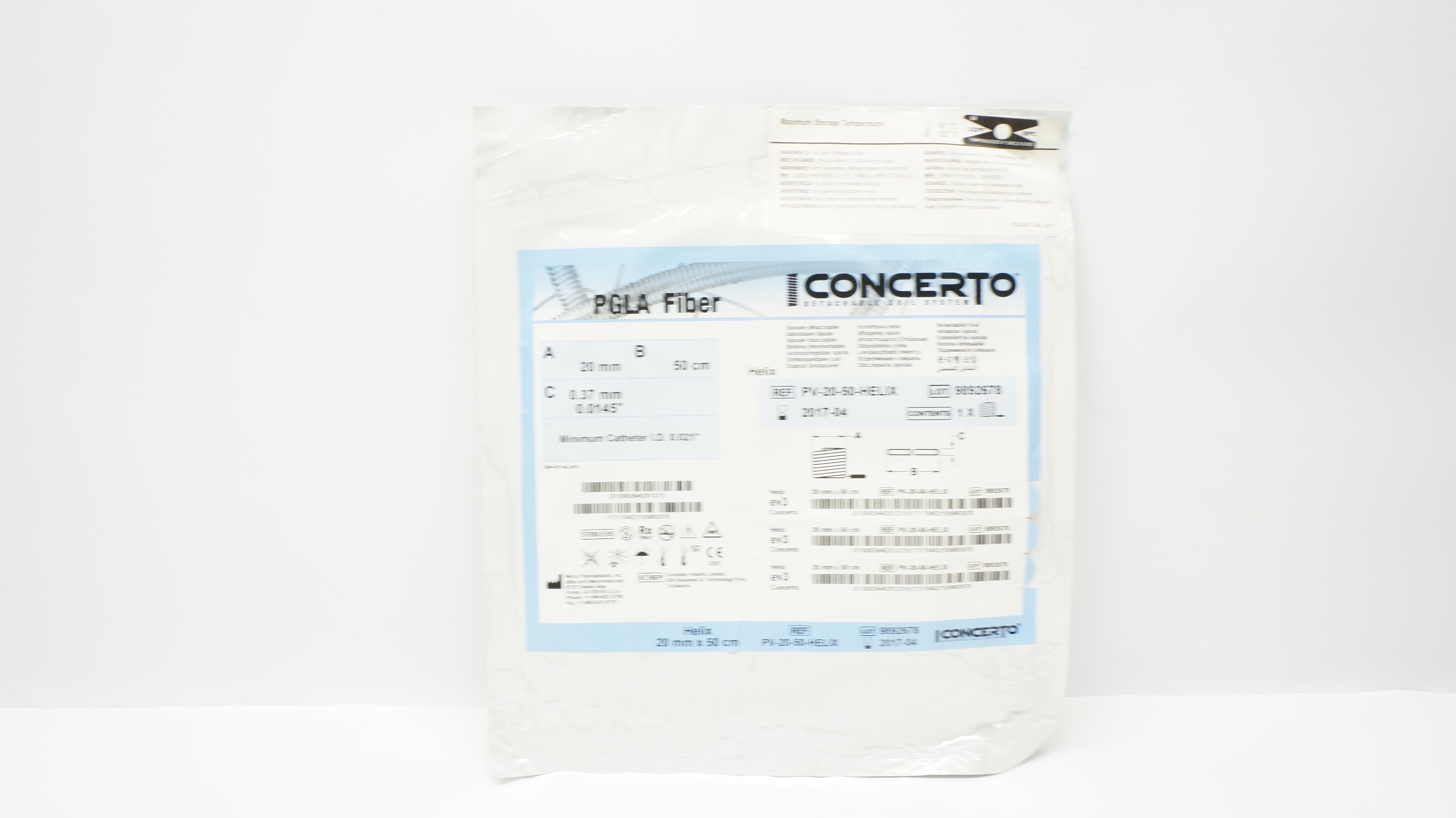 Micro Therapeutics PV-20-50-HELIX Concerto Detachable Coil System PGLA Fiber (x)