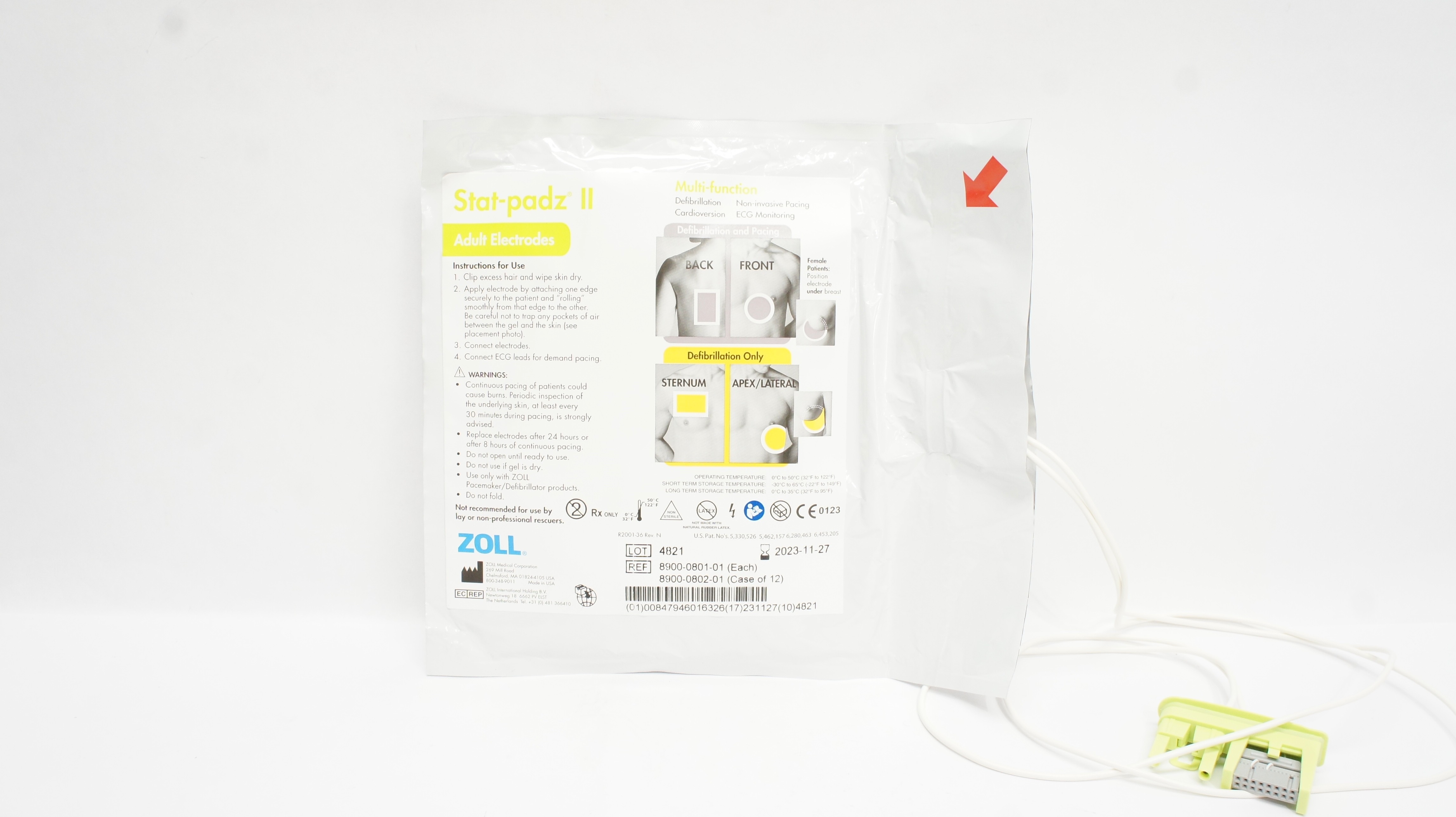 ZOLL 8900-0801-01 Stat-Padz II Adult Electrodes (x)