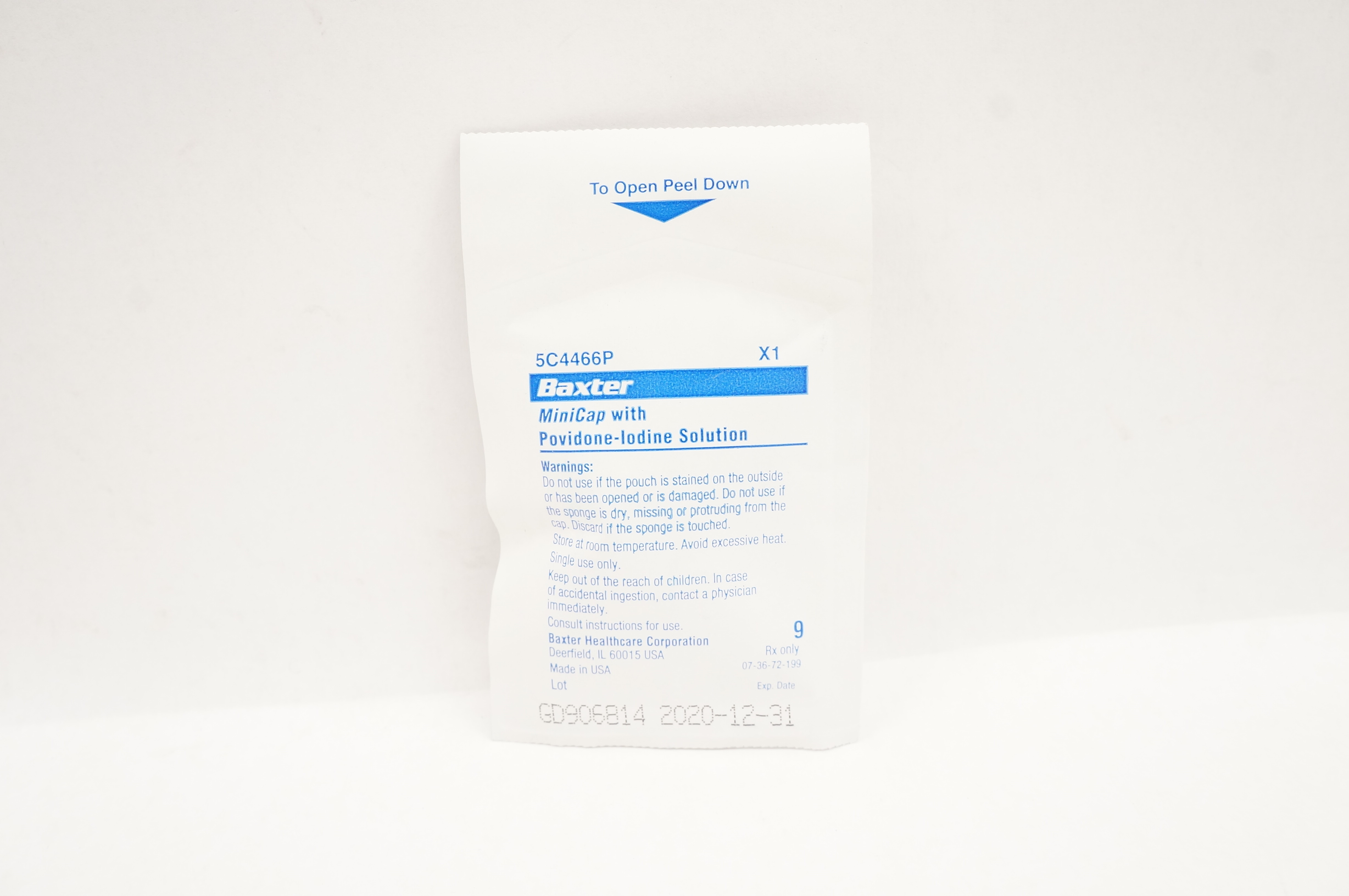 Baxter 5C4466P MiniCap with Povidone-Iodine Solution (x)