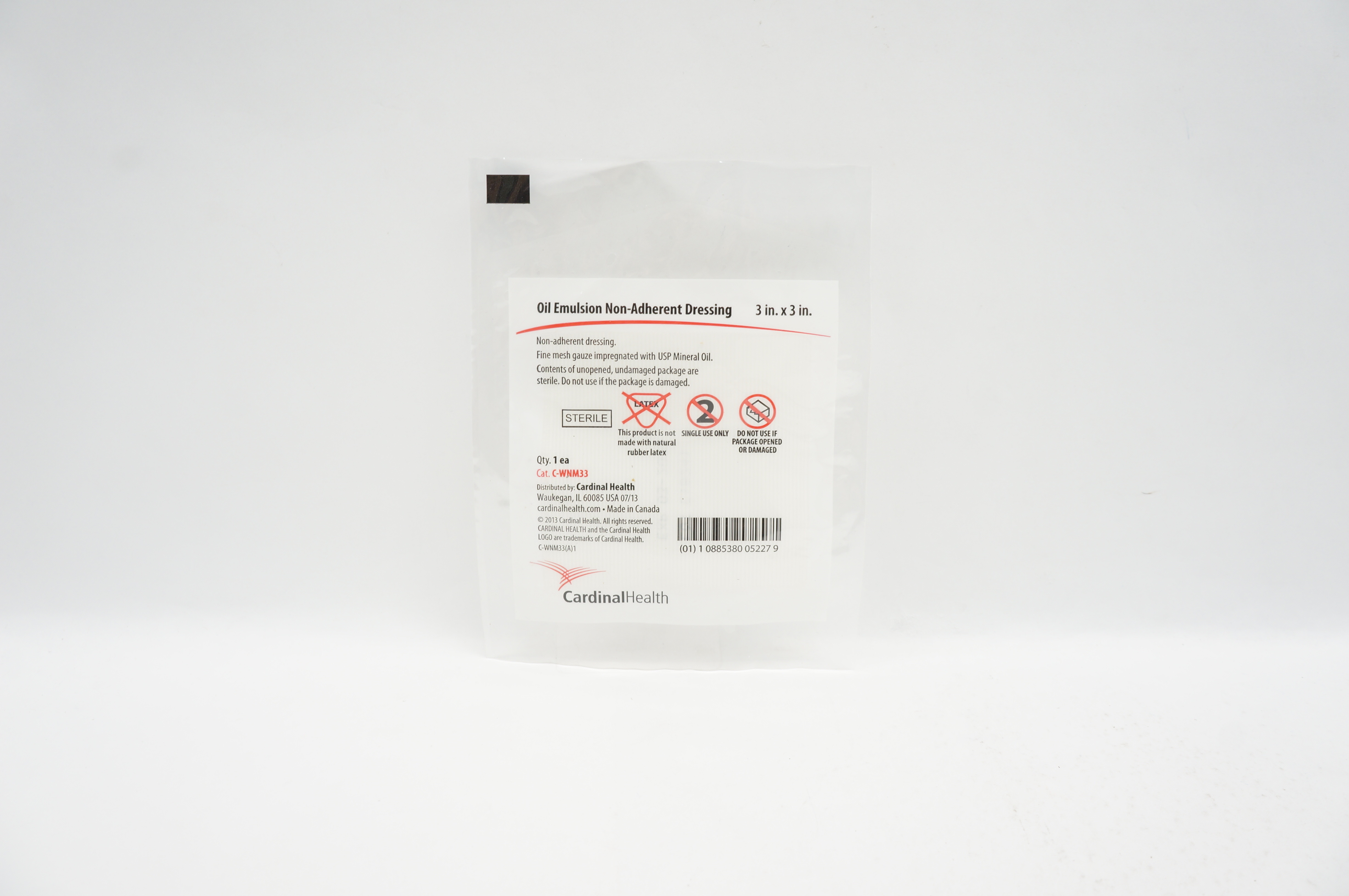Cardinal Health C-WNM33 Oil Emulsion Non-Adherent Dressing 3in. x 3in. (x)