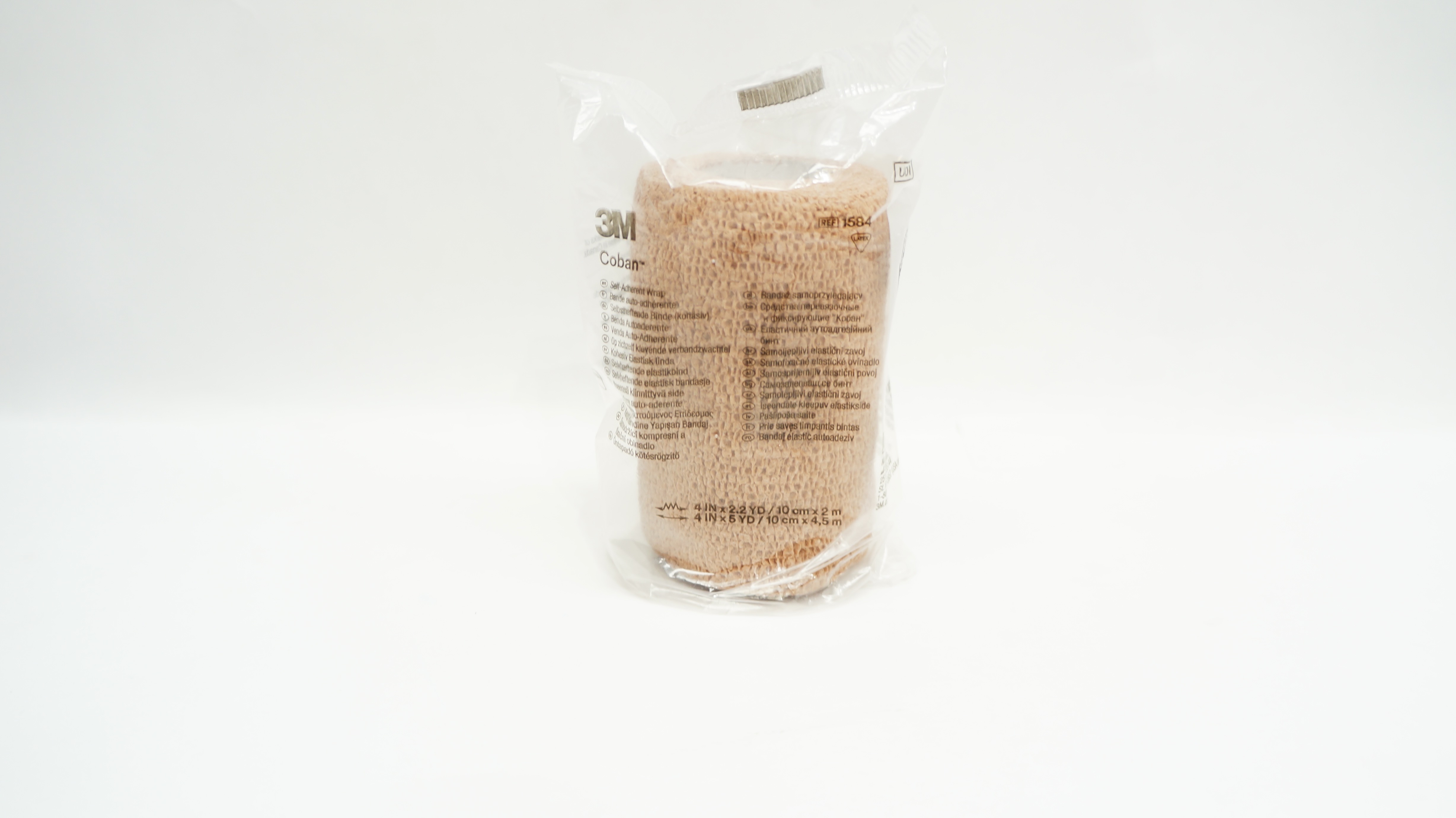 3M 1584 Coban Self-Adherent Wrap 4inch x 2.2yds 4inch x 5yds