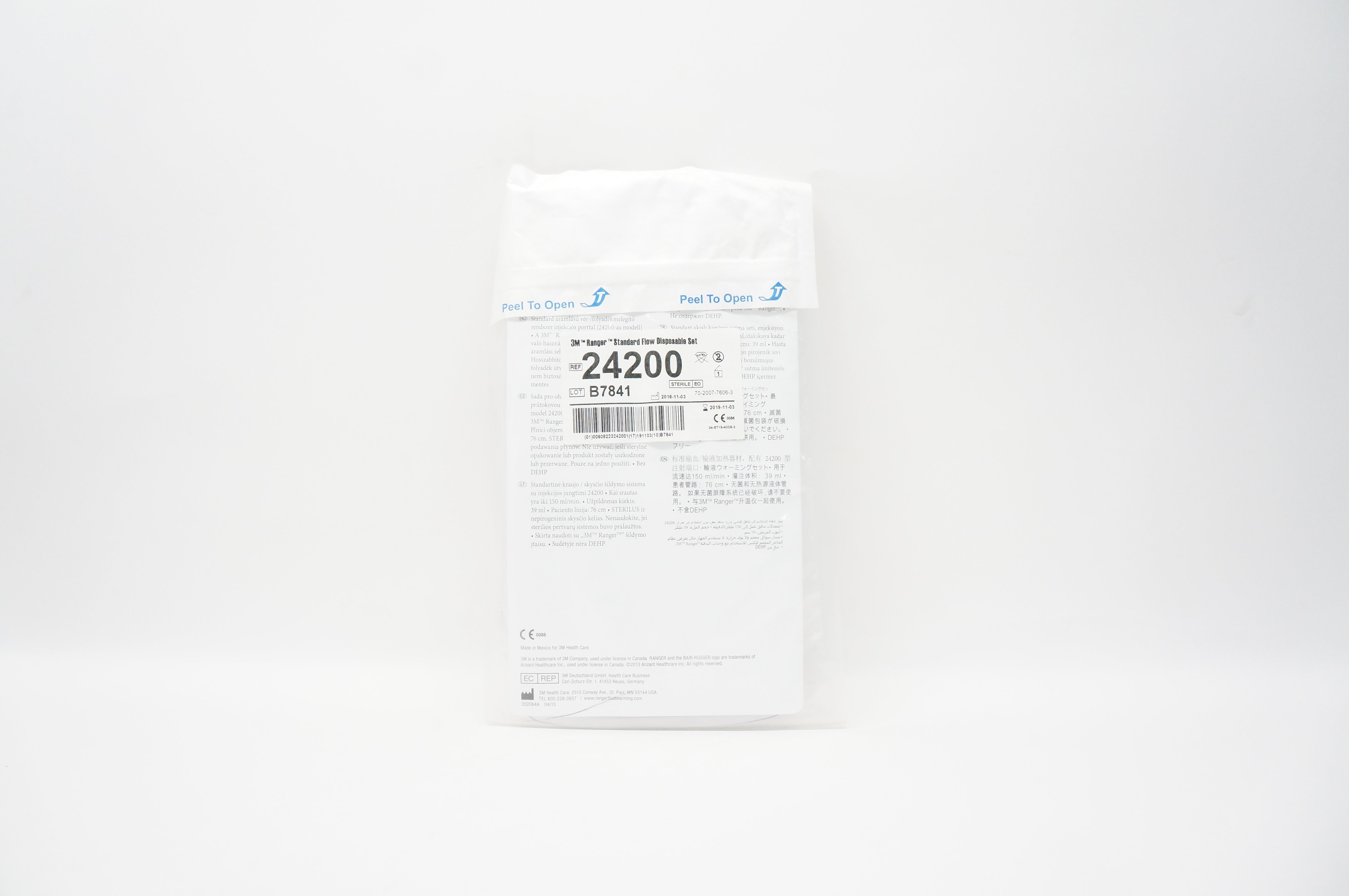 3M 24200 Ranger Standard Flow Blood/Fluid Warming Set w/Injection Port (x)