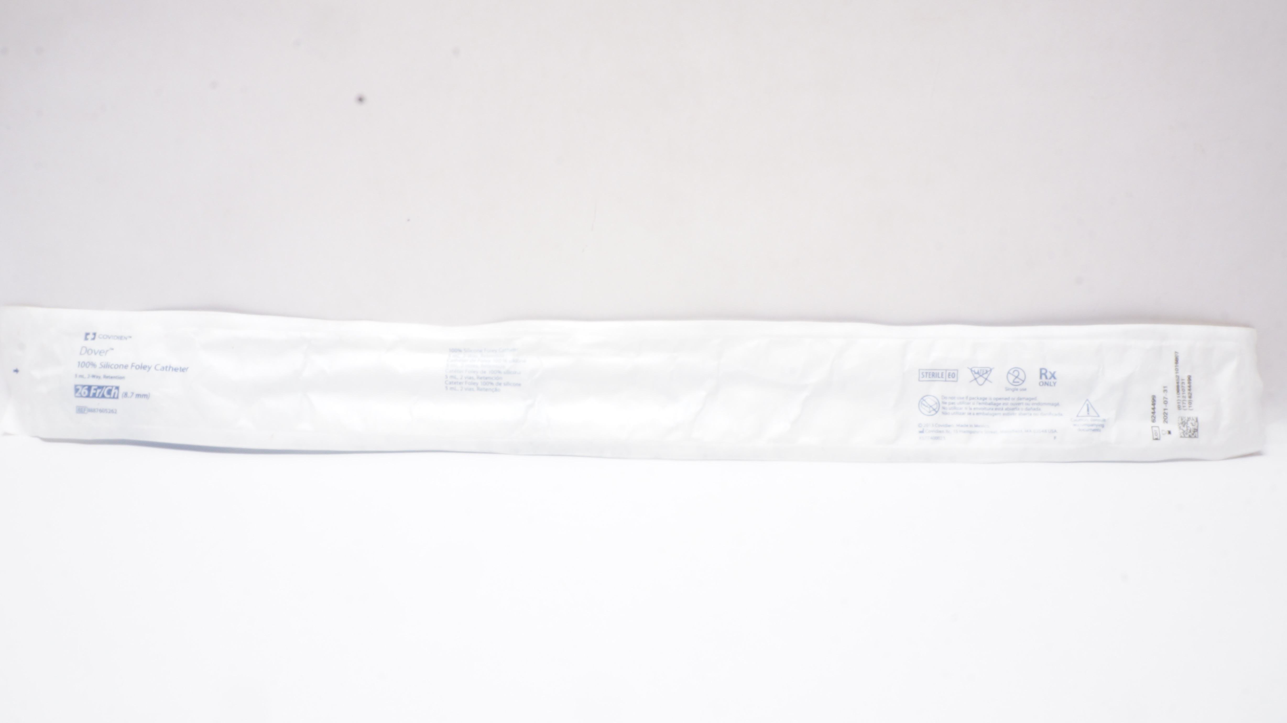 Covidien 8887605262 Dover 100% Silicone Foley Cath 2-Way , 26Fr/Ch,5mL (x)