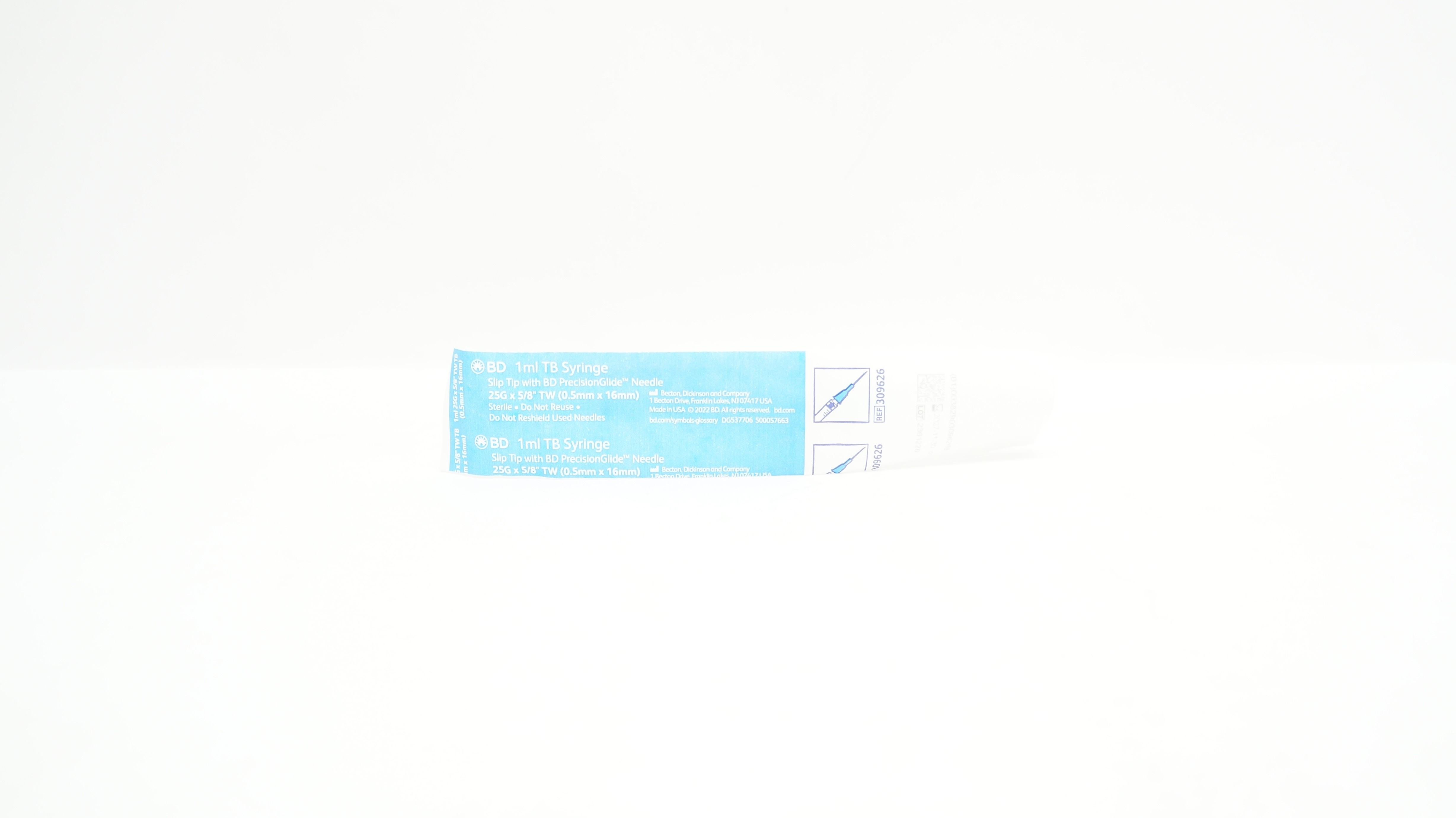 BD 309626 1mL TB Syringe Slip Tip w/BD PrecisionGlide Ndle. 25G x 5/8inch