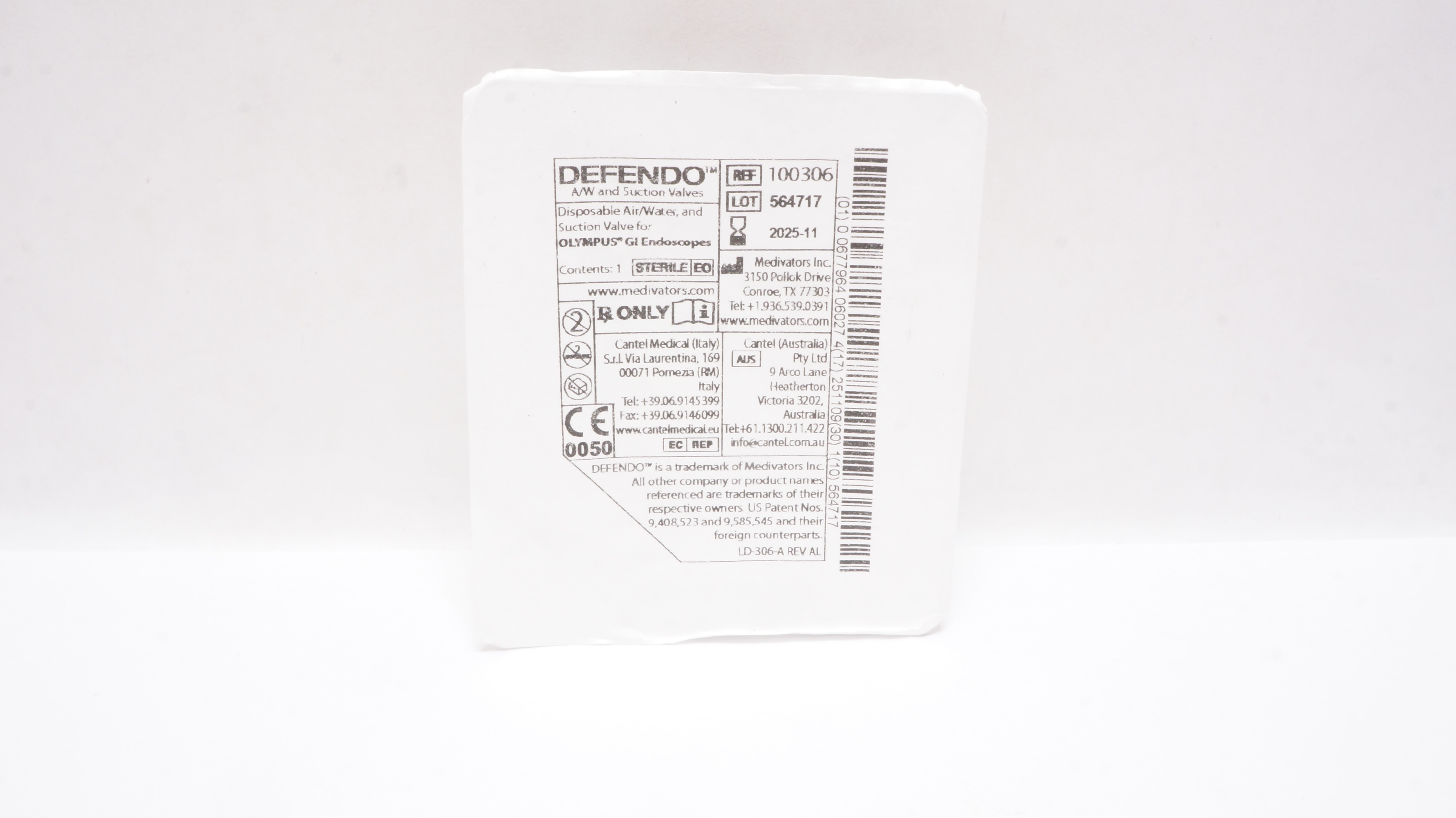 Medivators 100306 DEFENDO Air/Water and Suction Valve