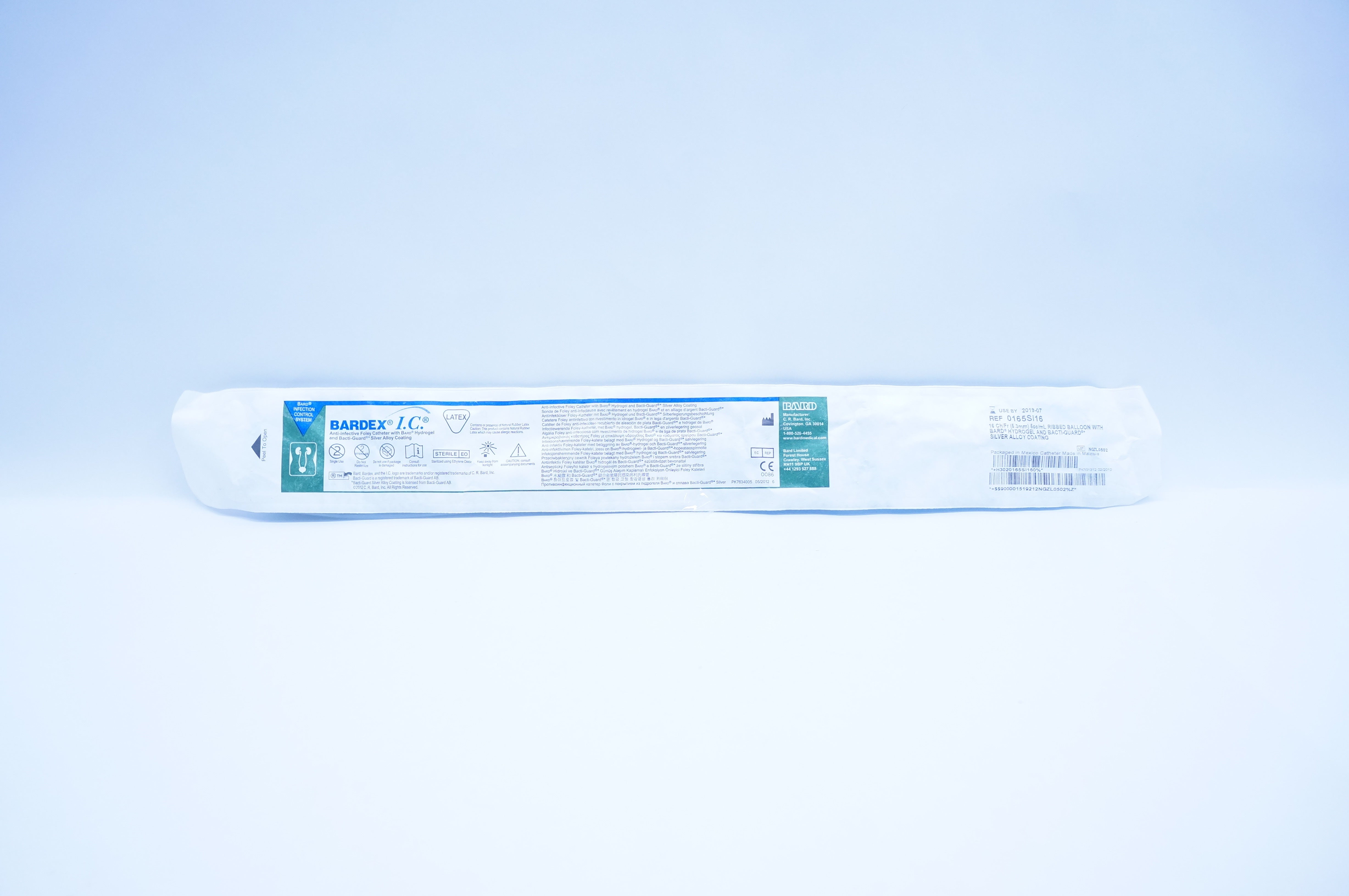 Bard 0165SI16 Bardex I.C. Anti-Infective Foley Cath. 16Ch/Fr 5cc/mL Balloon (x)