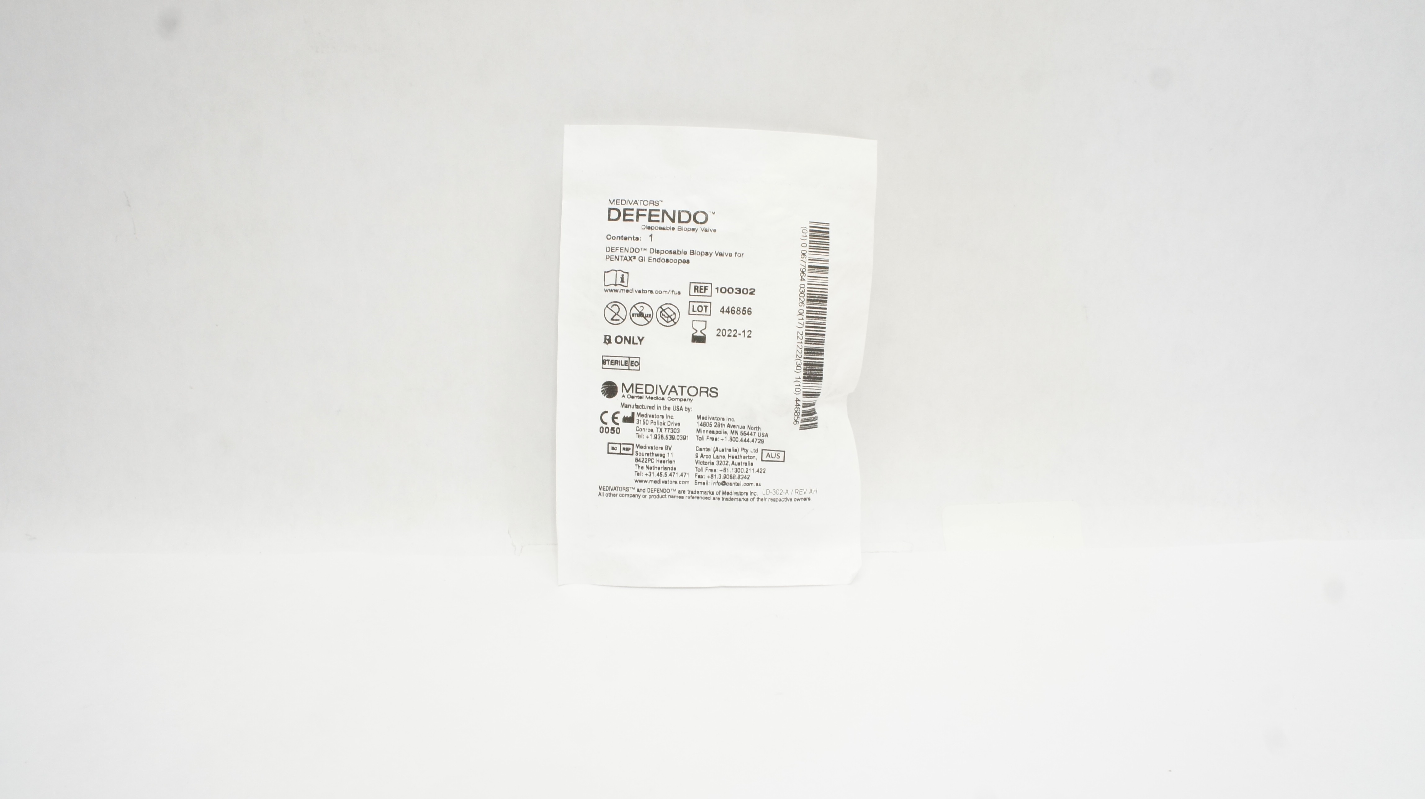 Medivators 100302 Defendo Disposable Biopsy Valve (x)