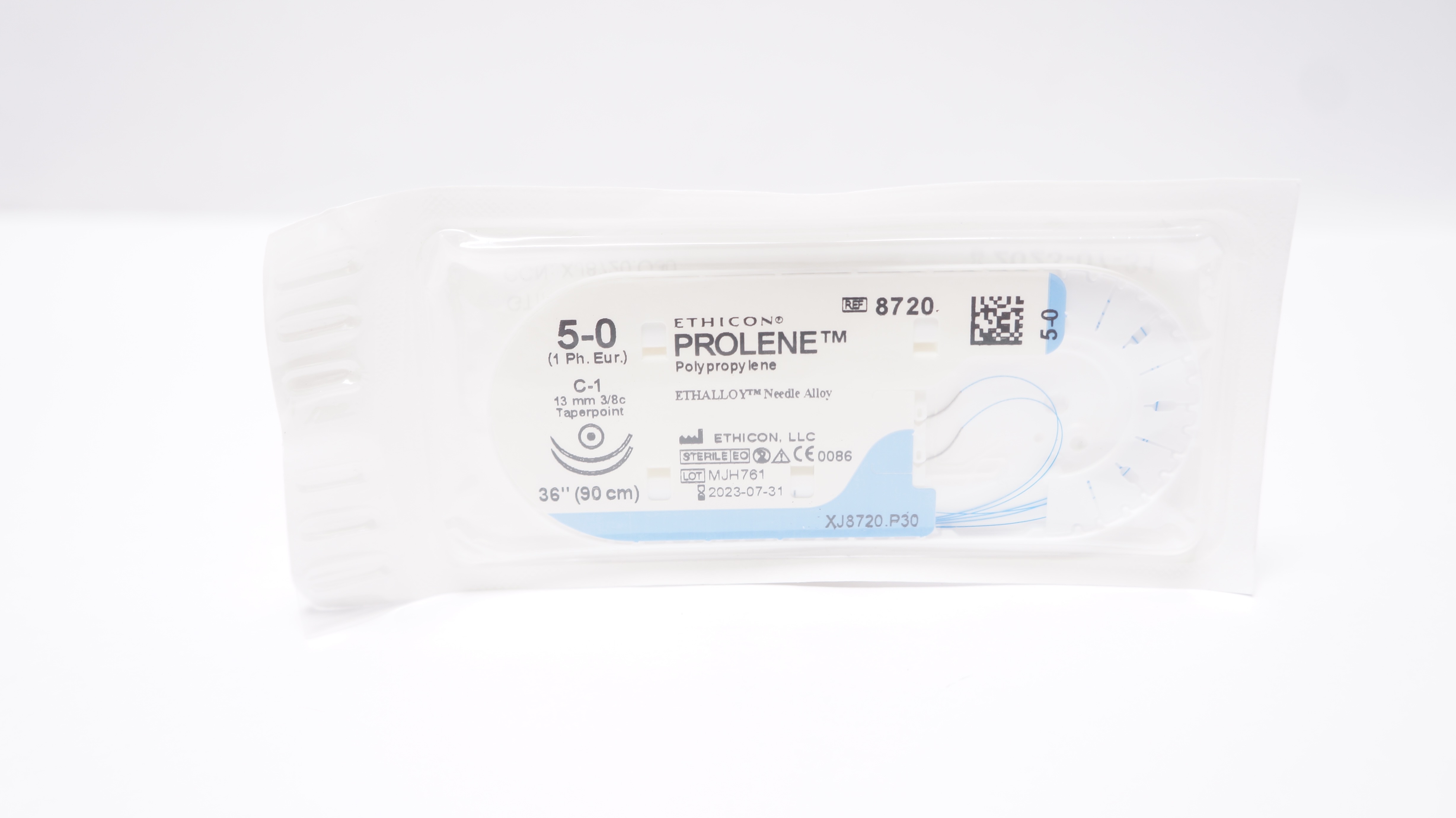 Ethicon 8720 5-0 PROLENE Polypropylene Stre C-1 13mm 3/8c Taperpoint, 36inch (x)