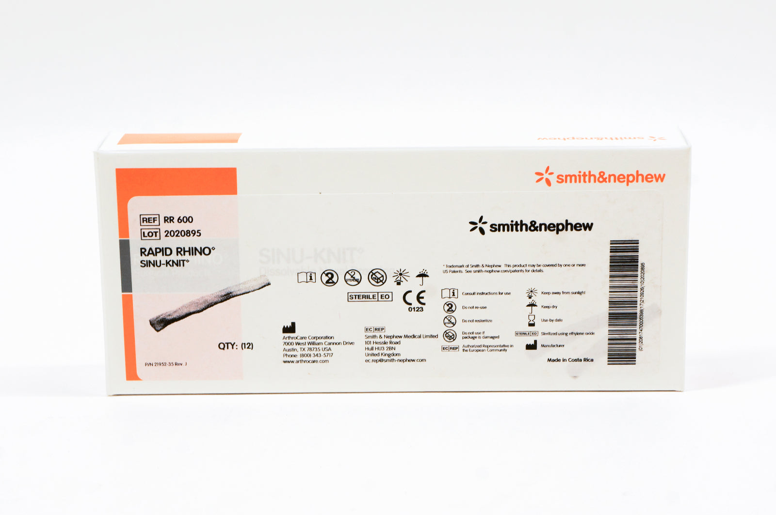 Smith&Nephew RR600 SINU-KNIT™ dissolvable post-op dressing