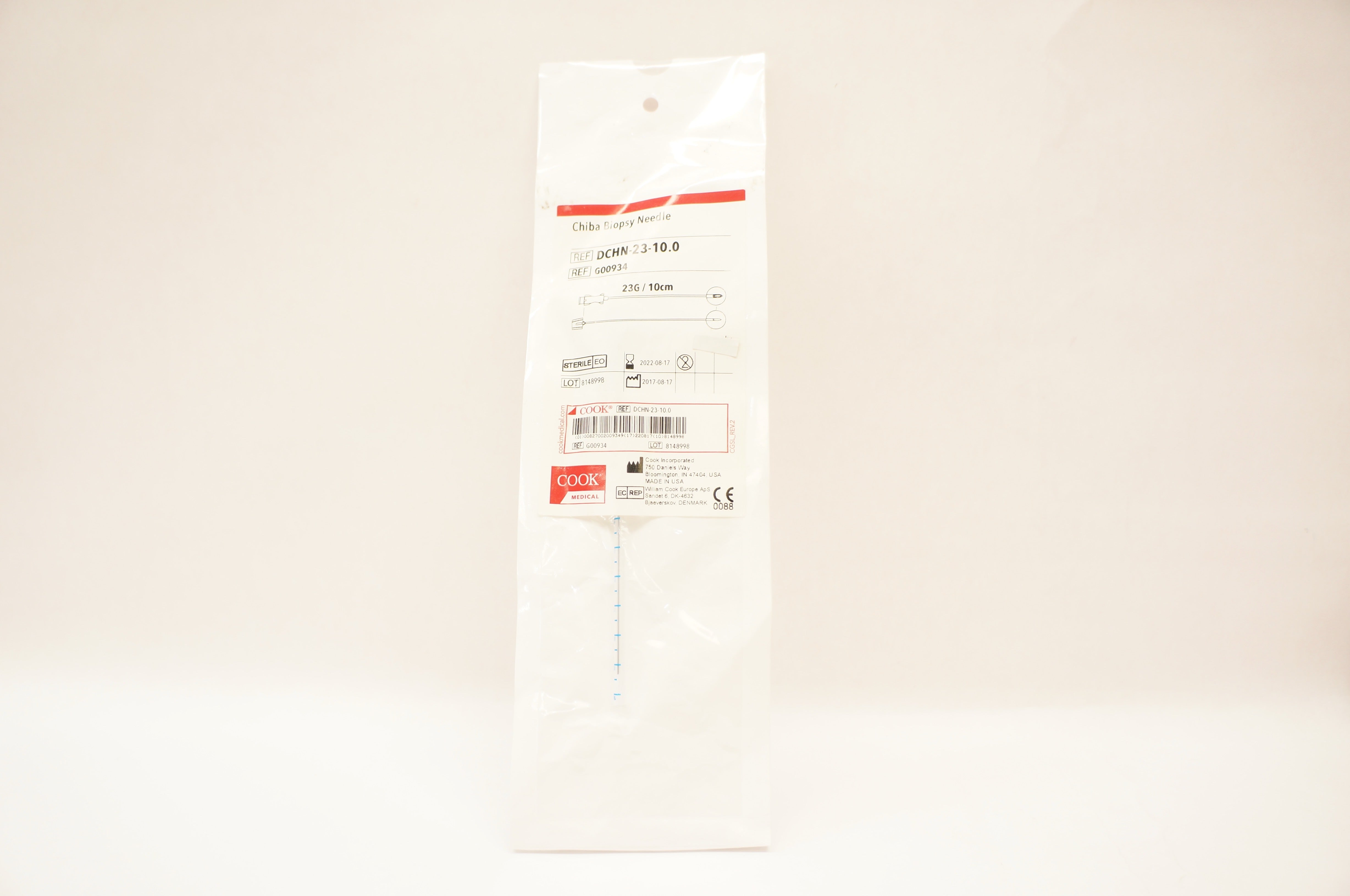 Cook Medical G00934 Chiba Biopsy Ndle 23G/10cm (x)