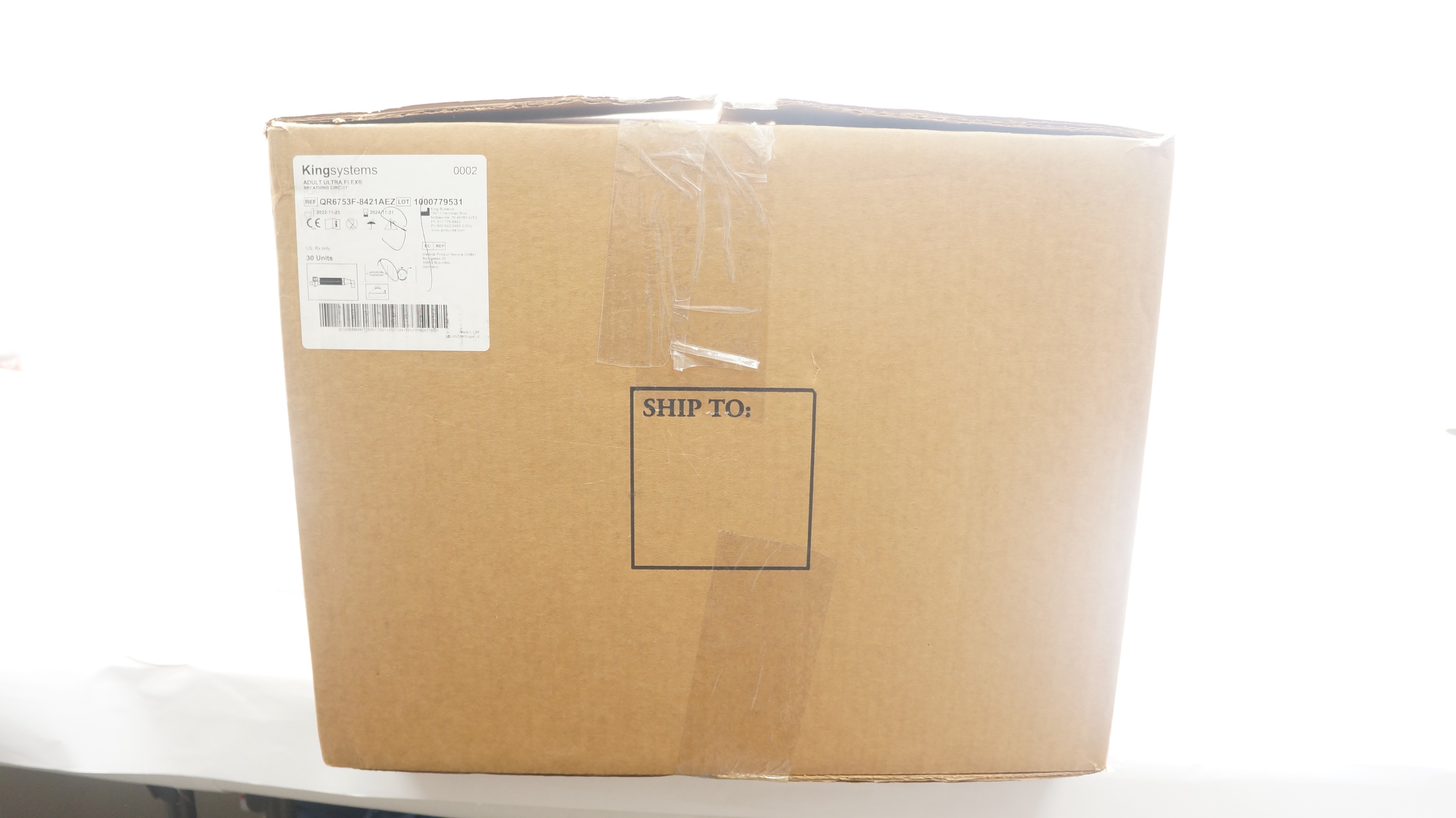 King Systems QR6753F-8421AEZ Adult Ultra Flex Breathing Circuit - Box of 30 (x)