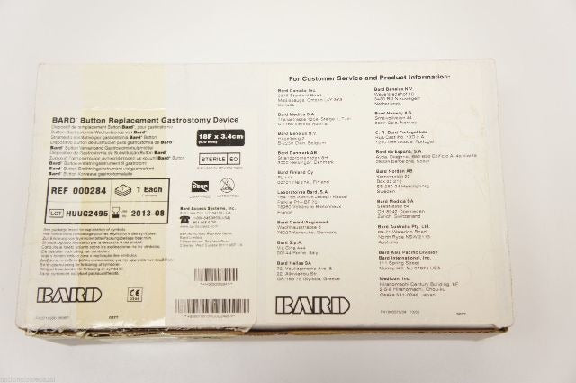 000284 ~ Bard Button Replacement Gastrostomy Device 18Fr x 3.4cm (x)