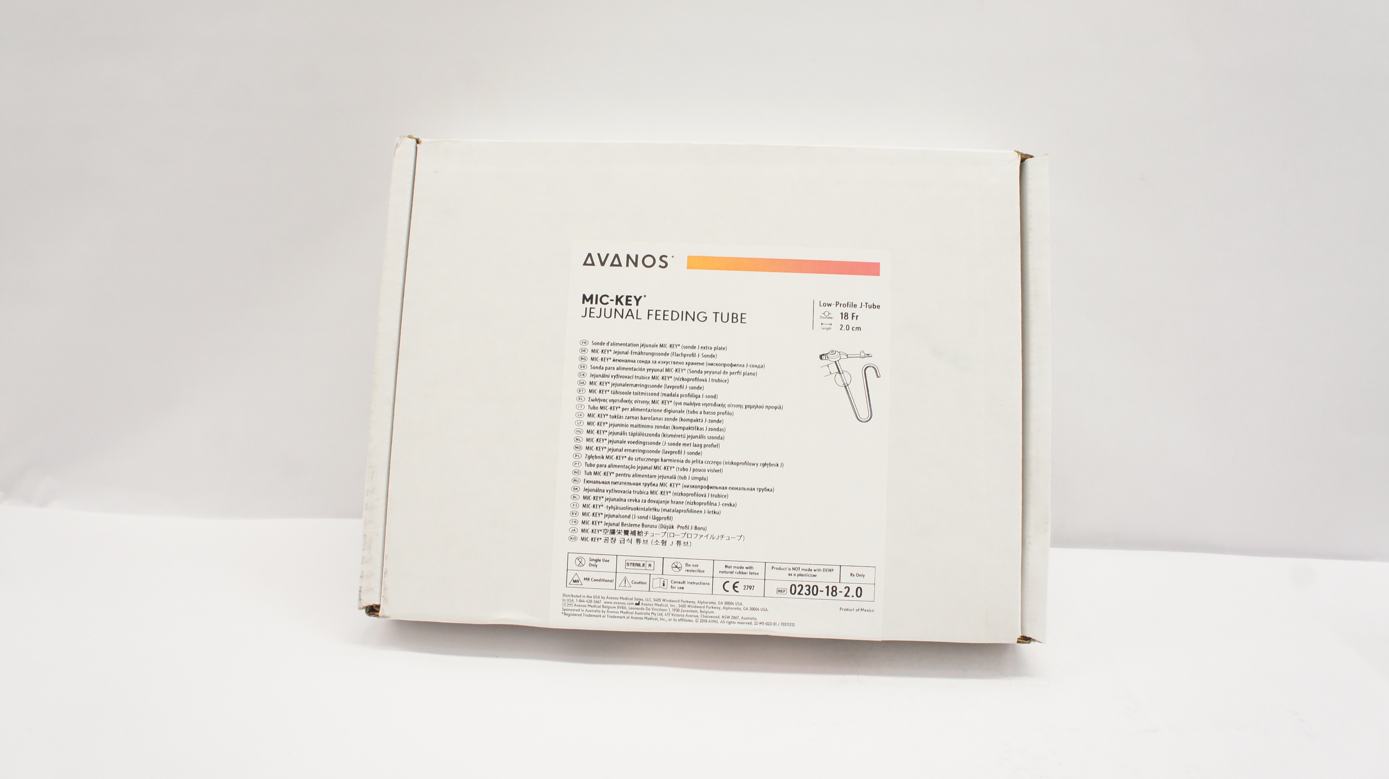 Avanos 0230-18-2.0 MIC-KEY Low-Profile Jejunal Feeding Tube 18Fr. x 2.0 cm. (x)
