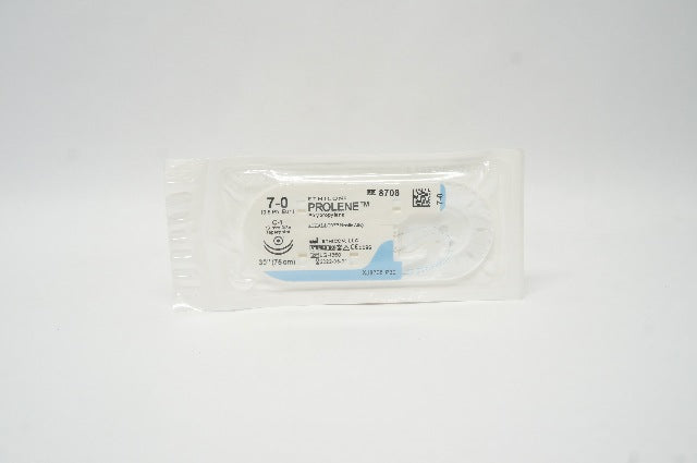 Ethicon 8708 7-0 Prolene Polypropylene Stre C-1 13mm 3/8c Taperpoint, 30inch (x)