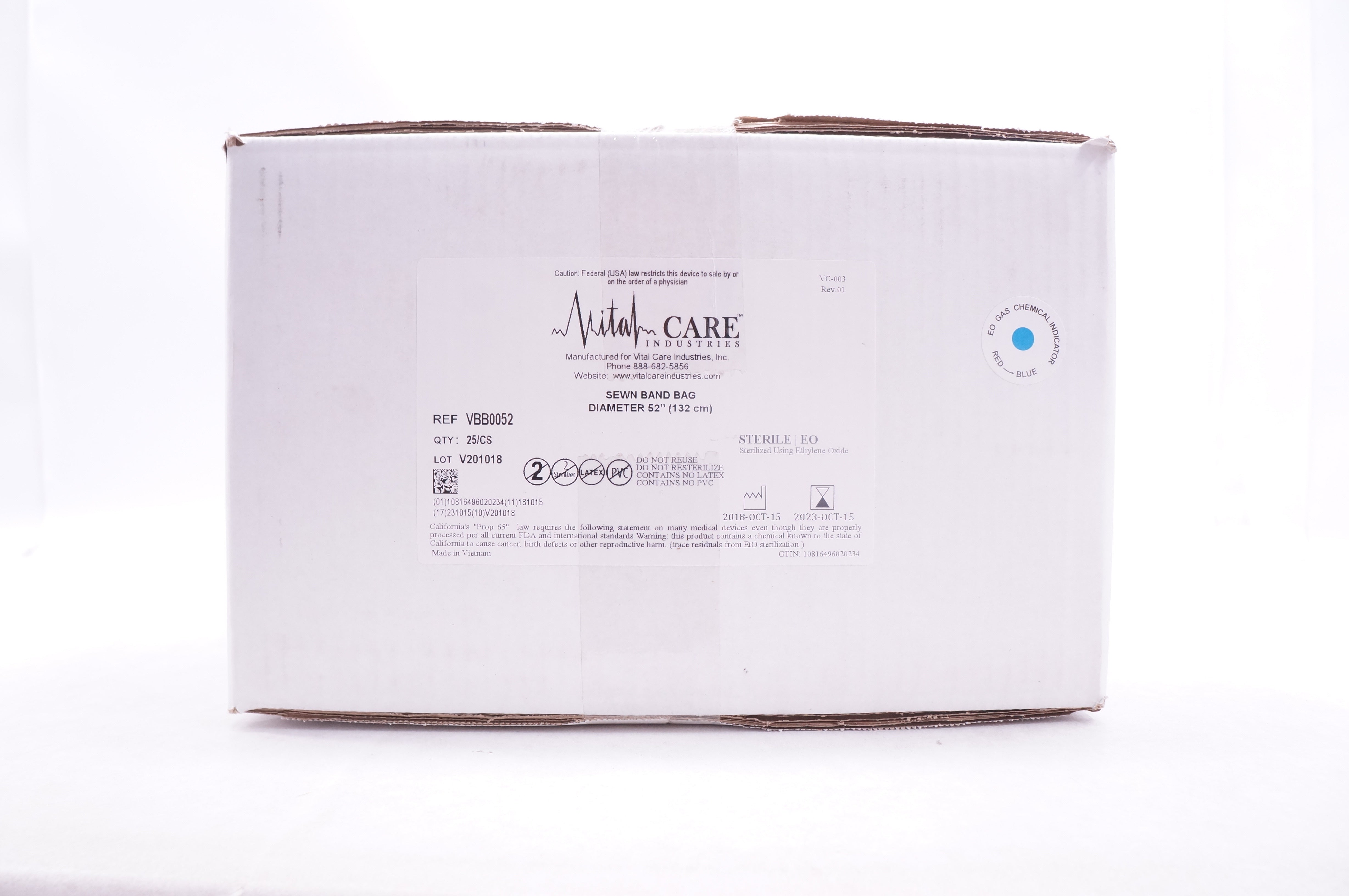 Vital Care VBB0052 Sewn Band Bag Diameter 52inch - Case of 25