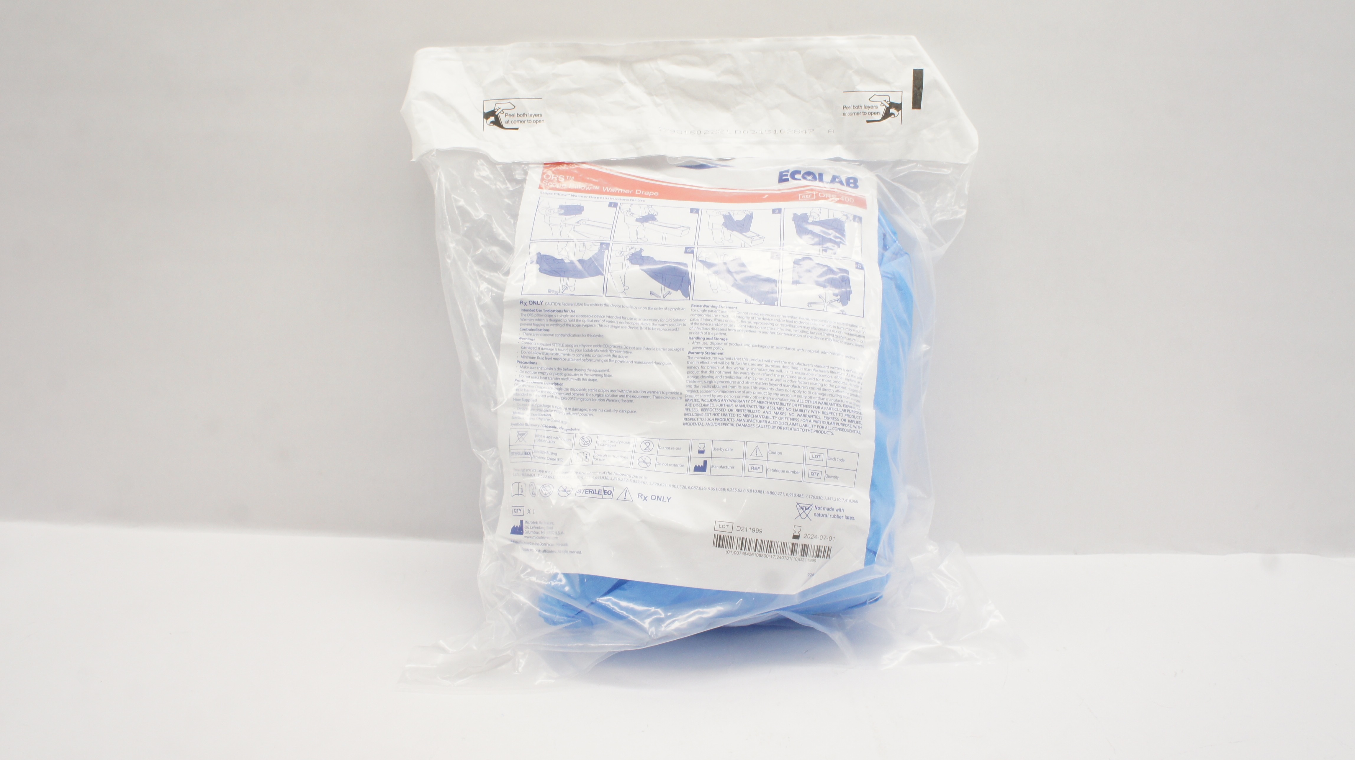 Microtek ORS-400 Ecolab ORS Scope Pillow Warmer Drape