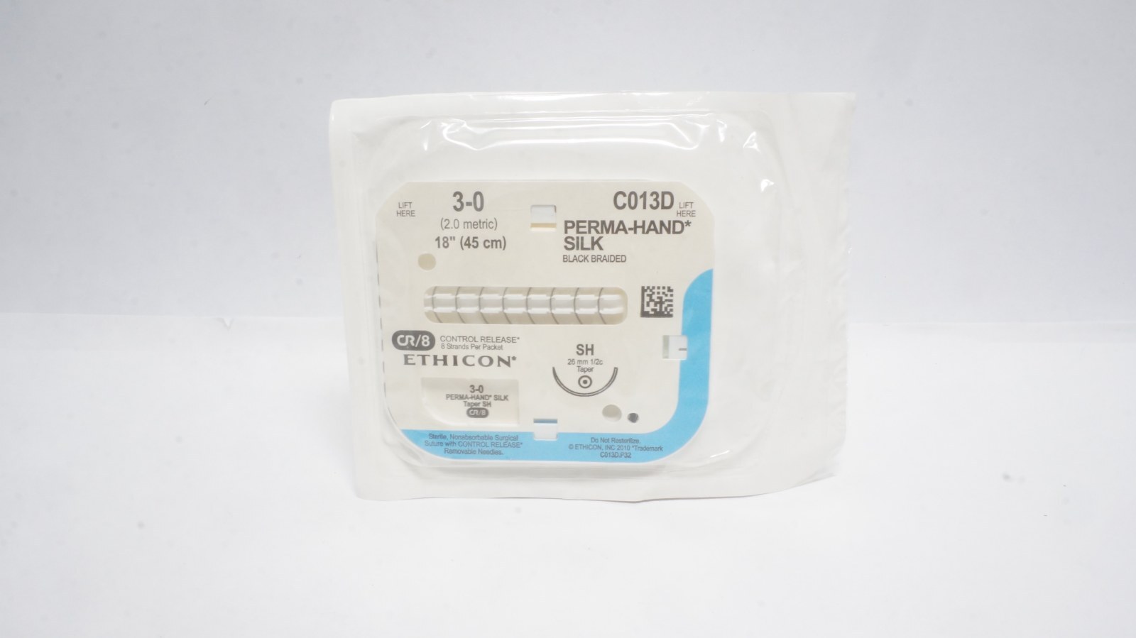 Ethicon C013D PERMA-HAND SILK Sutures 3-0 Black 18"