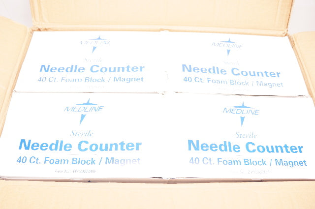 Medline DYNJNC40F NDLE Counter 40Ct. Foam Block/Magnet - Case of 64