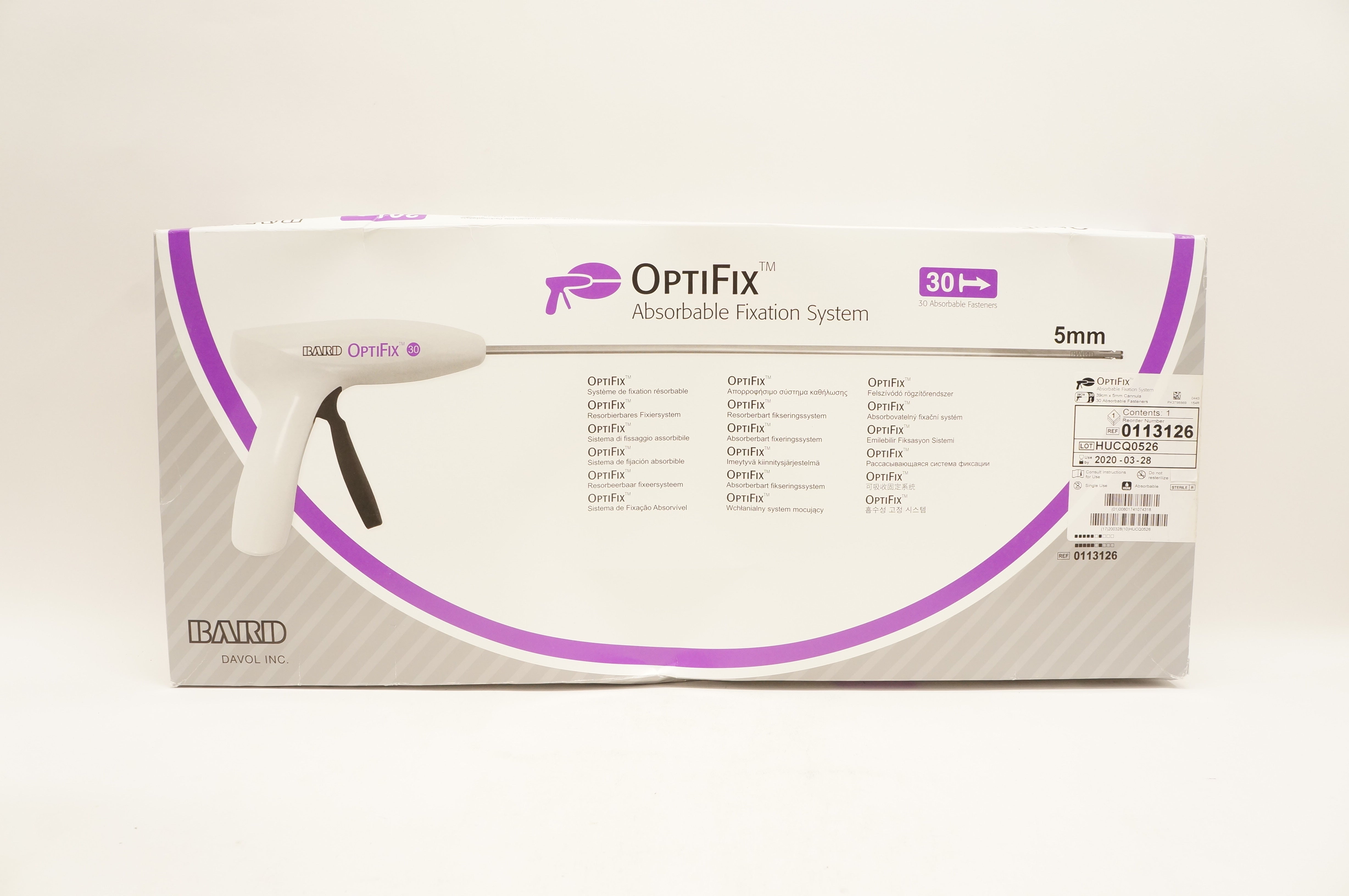 Bard 0113126 OptiFix Absorbable Fixation System (x)