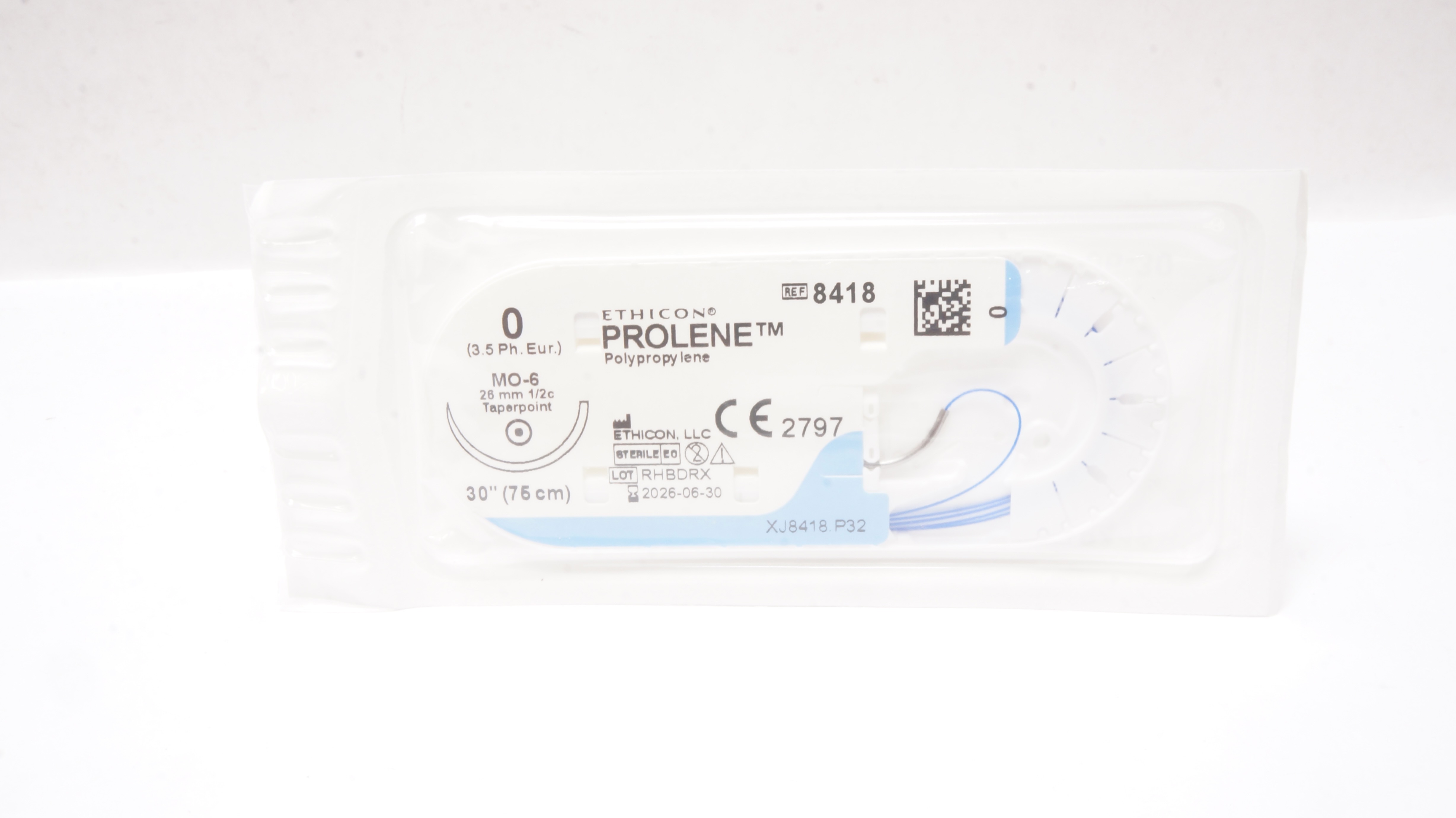 Ethicon 8418 0 PROLENE Polypropylene Stre MO-6, 26mm 1/2c Taperpoint, 30inch