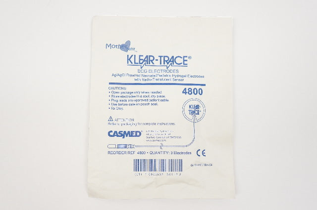 CasMed 4800 Klear-Trace ECG Electrodes Ag/AgCI Prewired Neonatal
