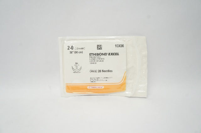 Ethicon 10X86 2-0 Ethibond Excel Polyester Stre SH 26mm 1/2c Taper 36inch