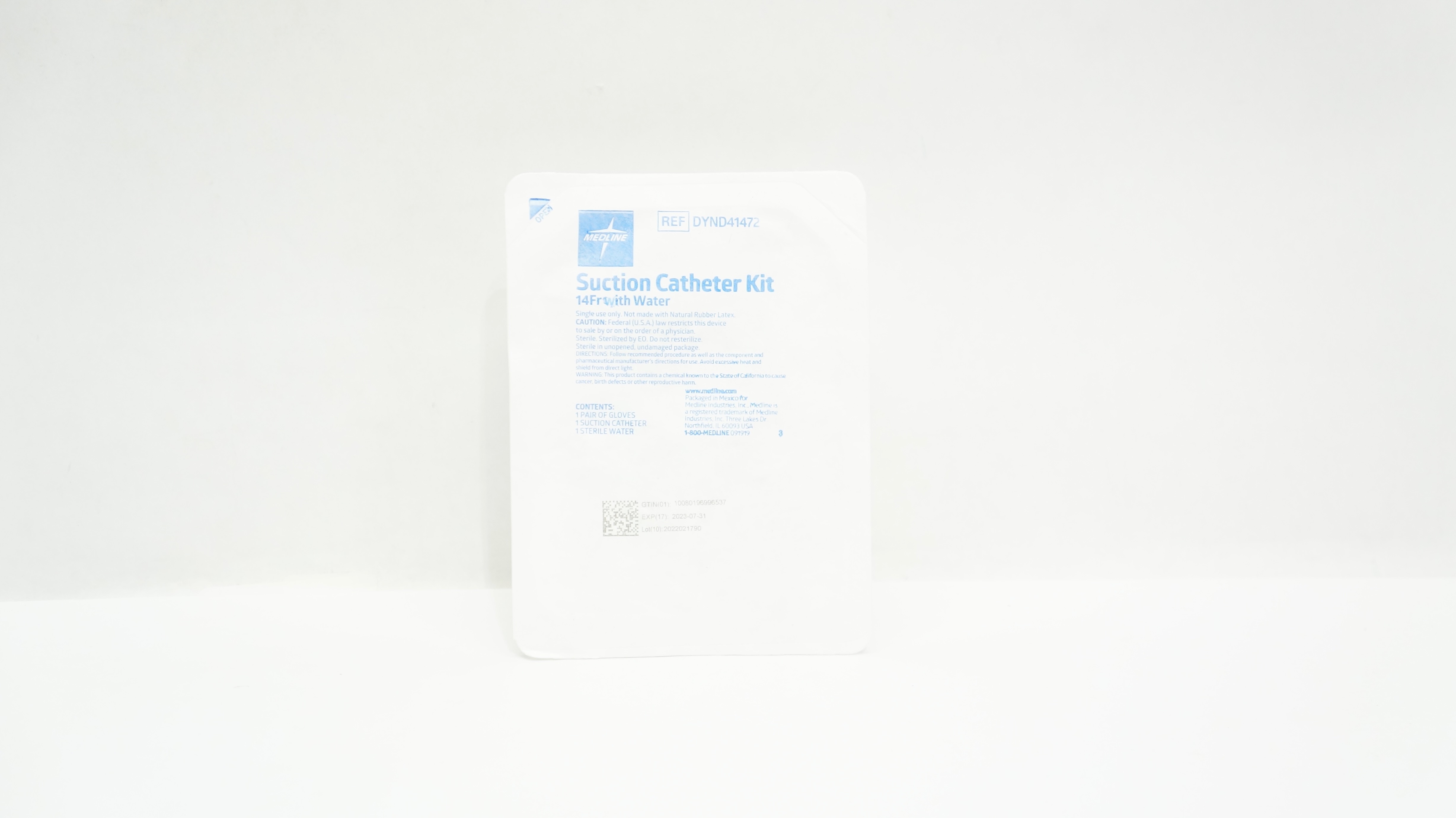 Medline DYND41472 Suction Cath. Kit 14Fr. W/Water