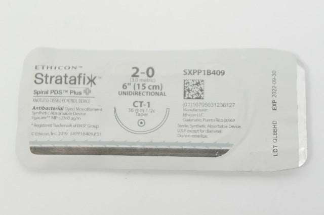 Ethicon SXPP1B409 2-0 STRATAFIX Spiral PDS Plus CT-1 36mm 1/2c Taper, 6inch (x)