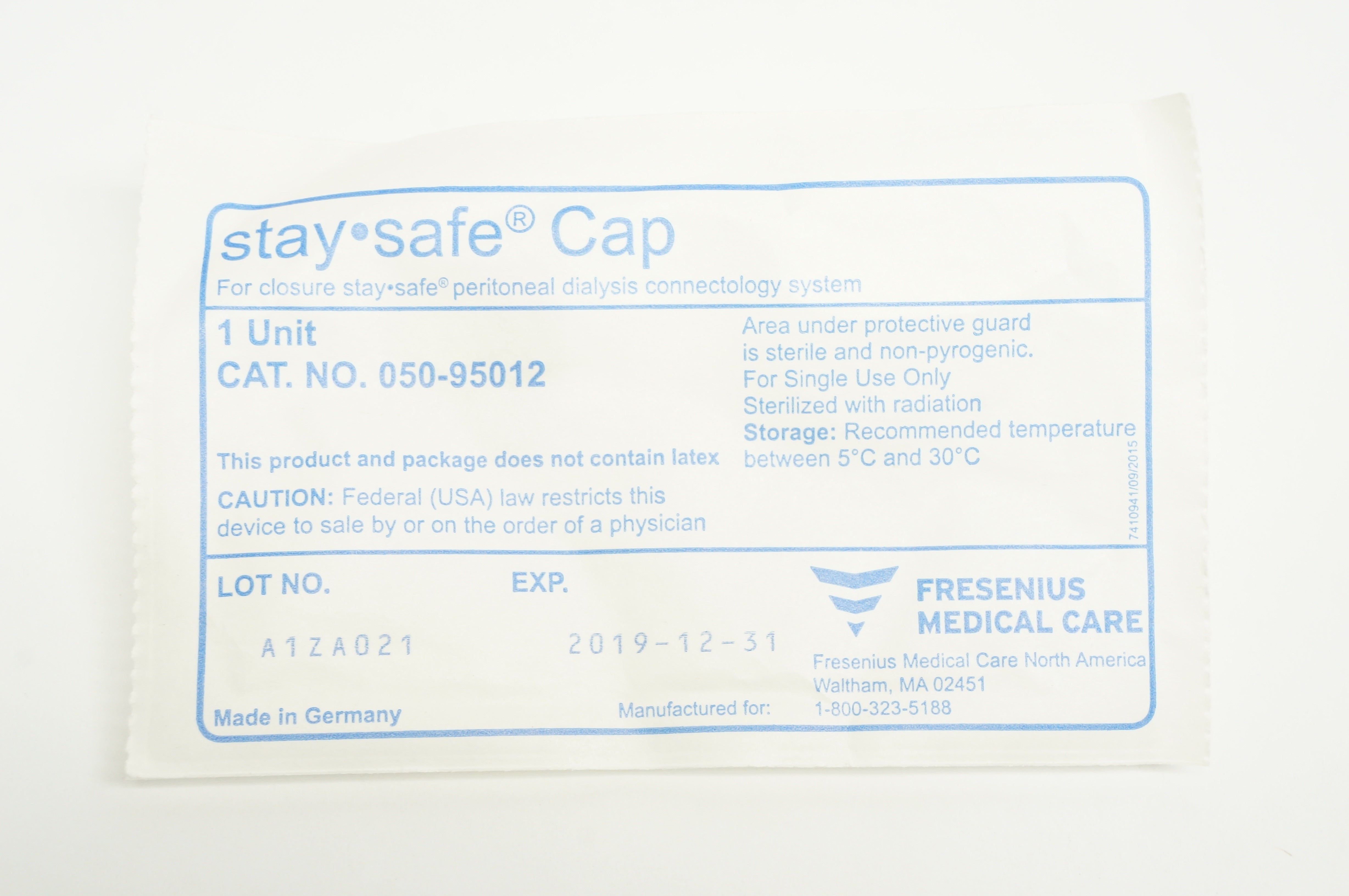 Fresenius 050-95012 StaySafe Cap Peritoneal Dialysis Connectology System (x)