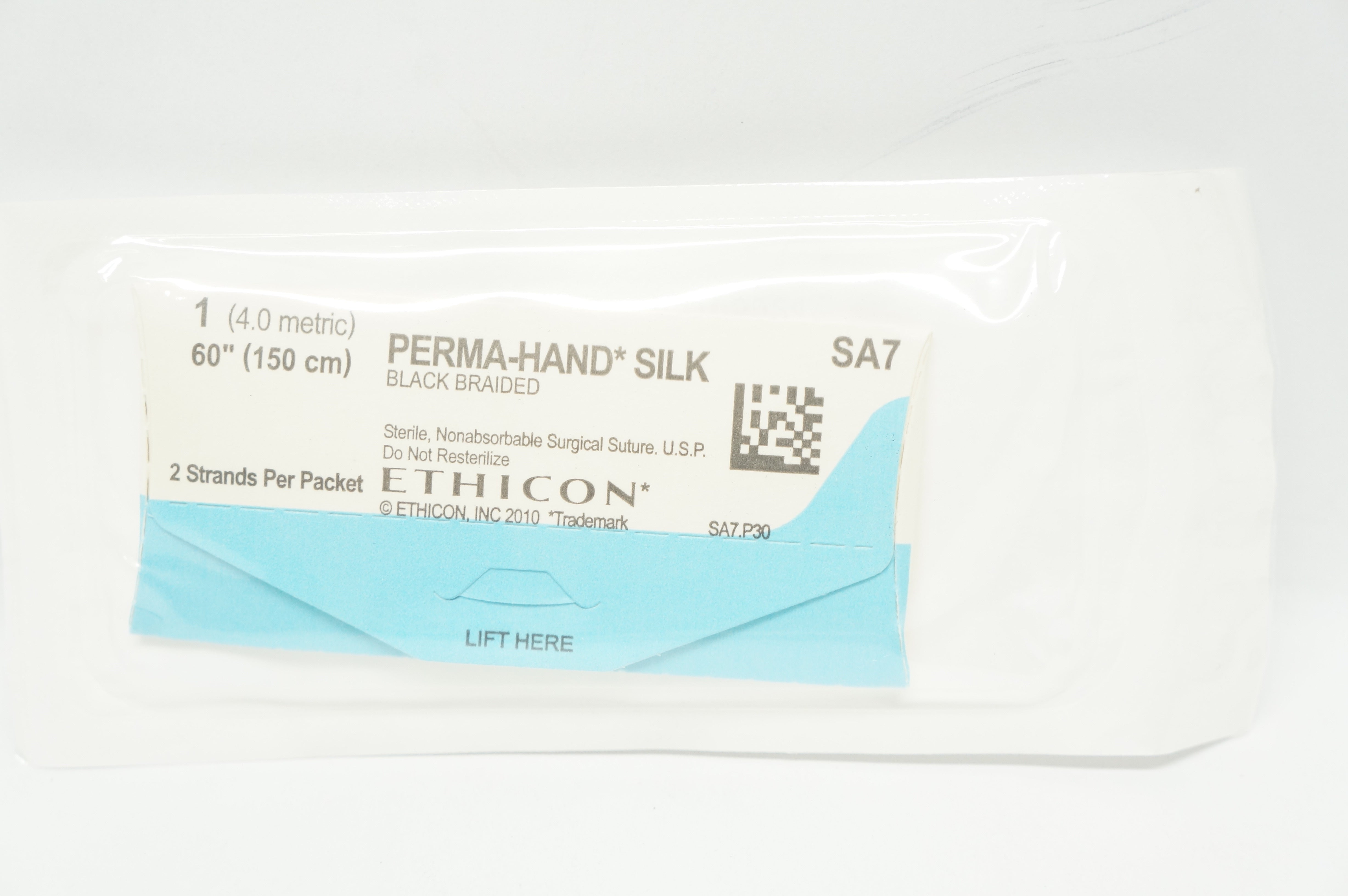 Ethicon SA7 1 Perma-Hand Silk Surgical Stre Black Braided, 60inch