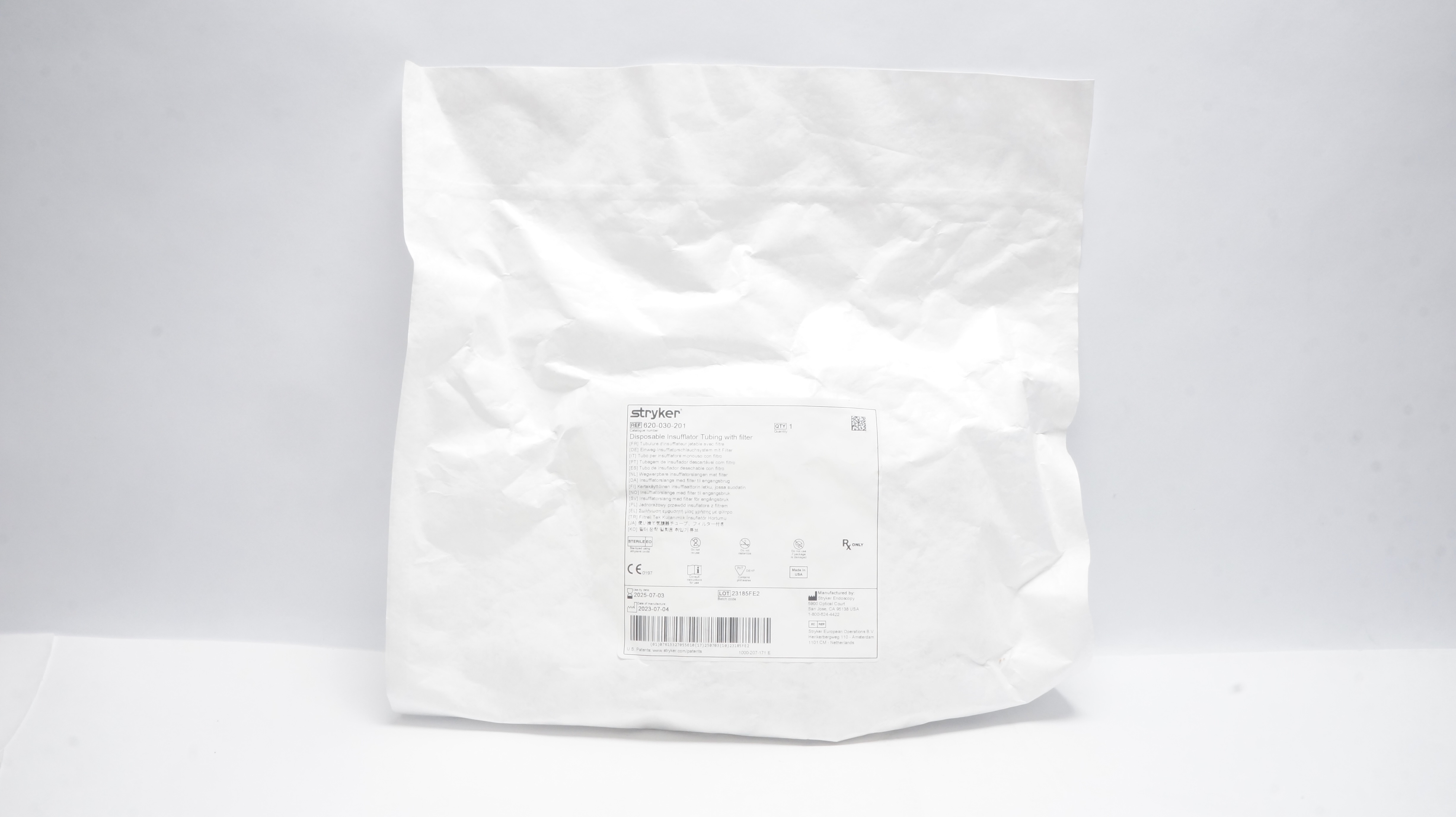 Stryker 620-030-201 Disposable Insufflator Tubing With Filter