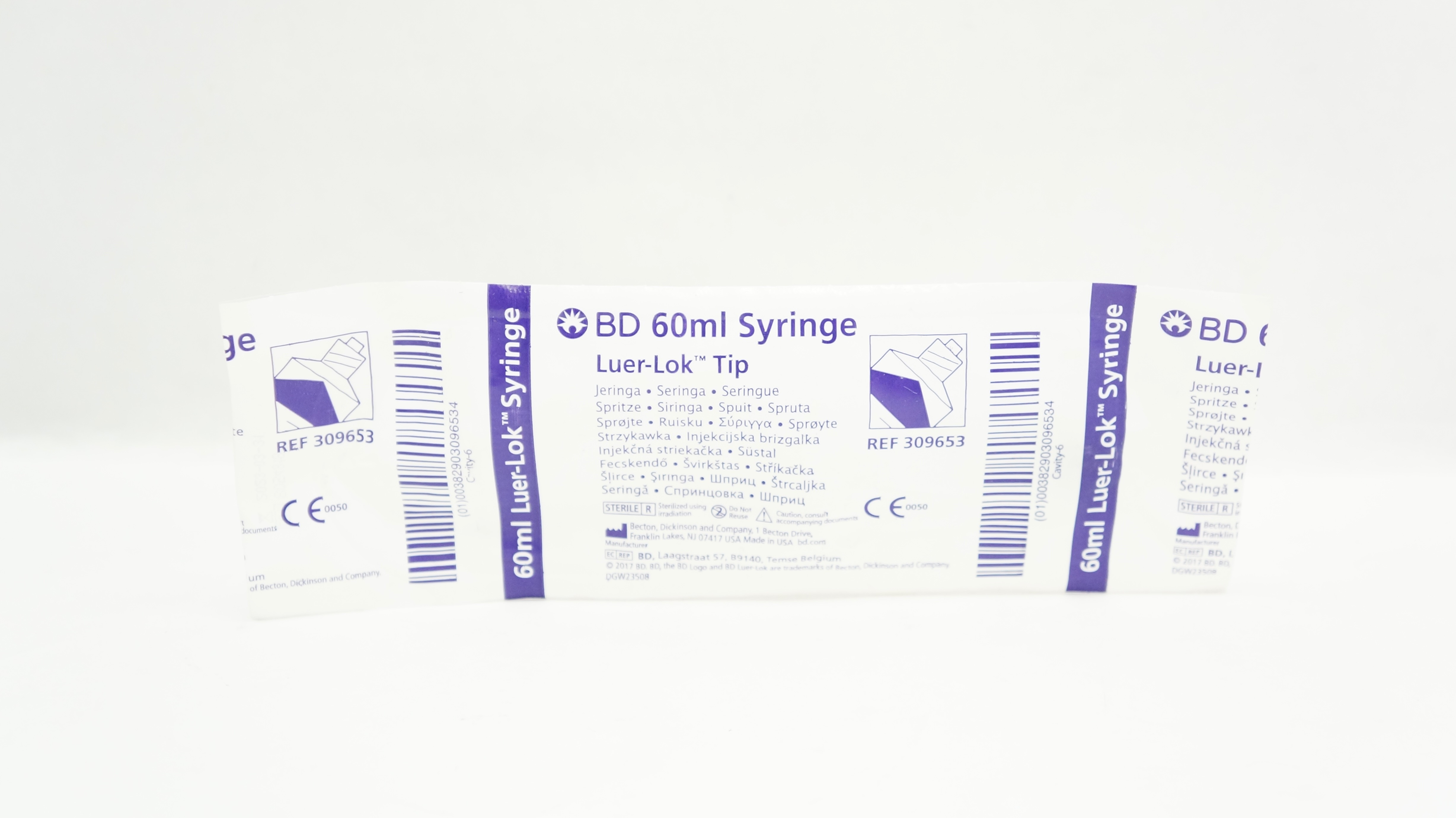 BD 309653 Luer-Lok Tip Syringe 60mL (x)