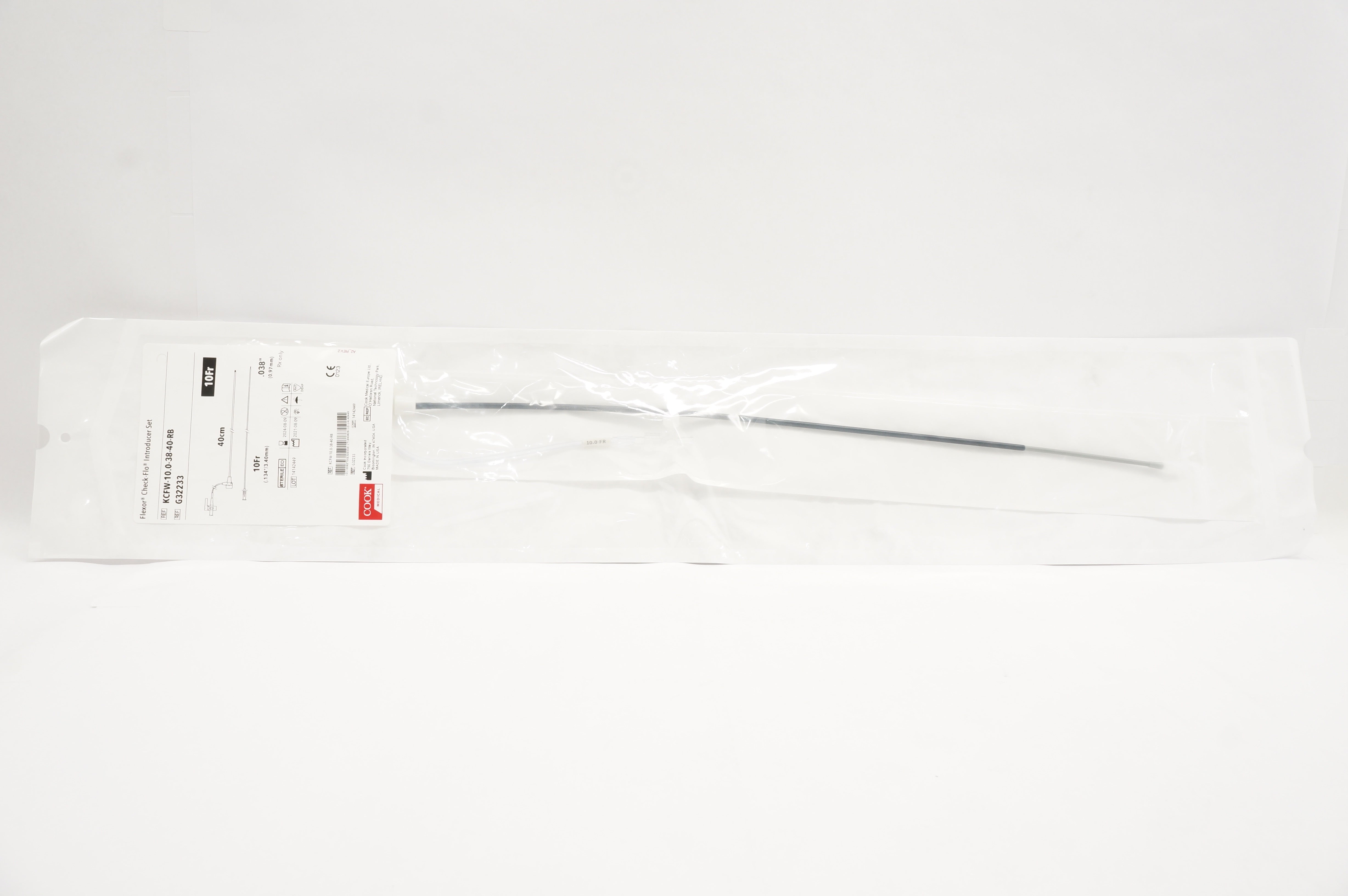 Cook Medical G32233 Flexor Check-Flo II Introducer Set 10.0Fr.