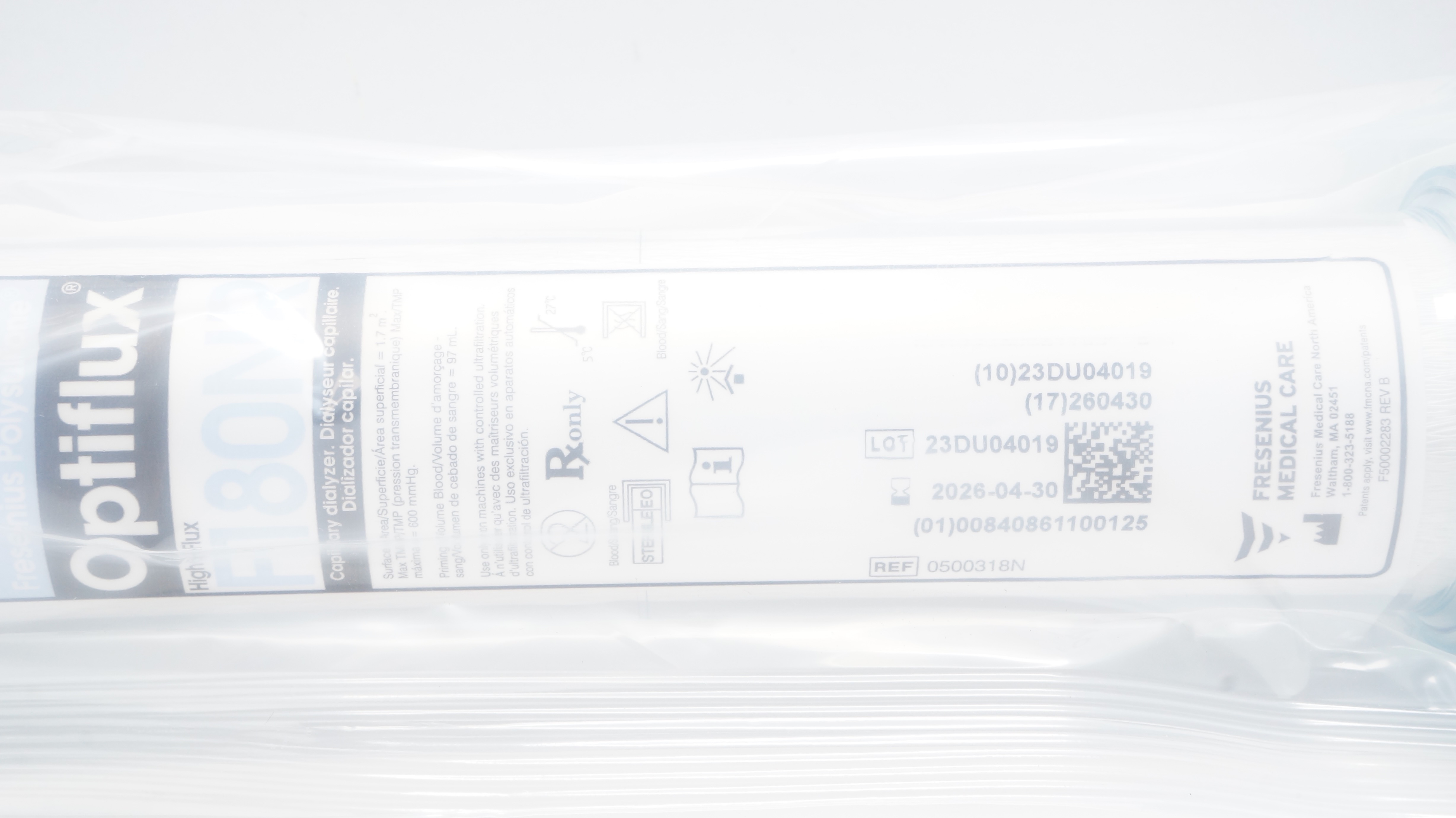 Fresenius Medical Care 0500318N Optiflux Capillary Dialyzer