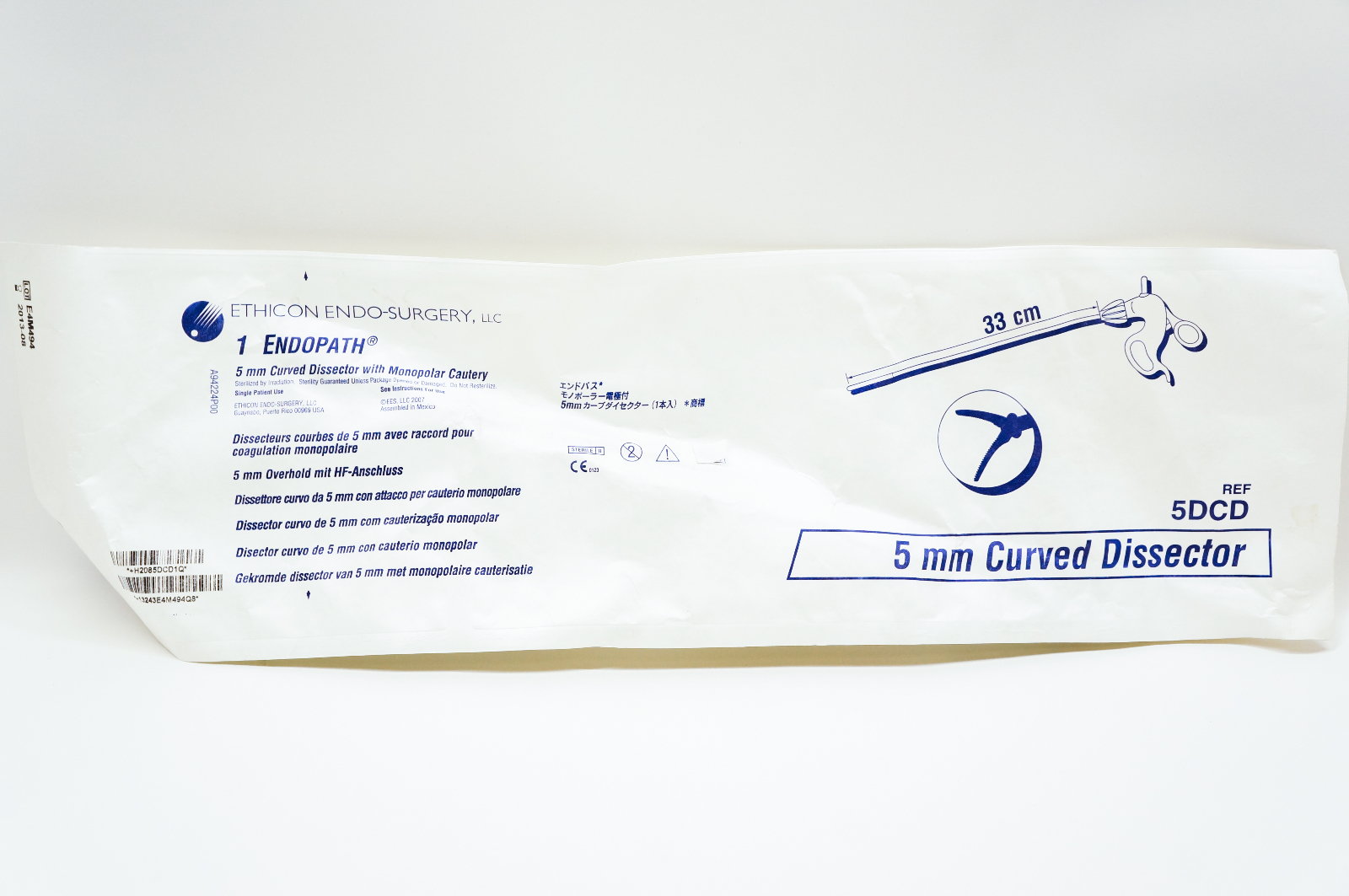 Ethicon 5DCD Endopath 5mm Curved Dissector With Monopolar Cautery (x)