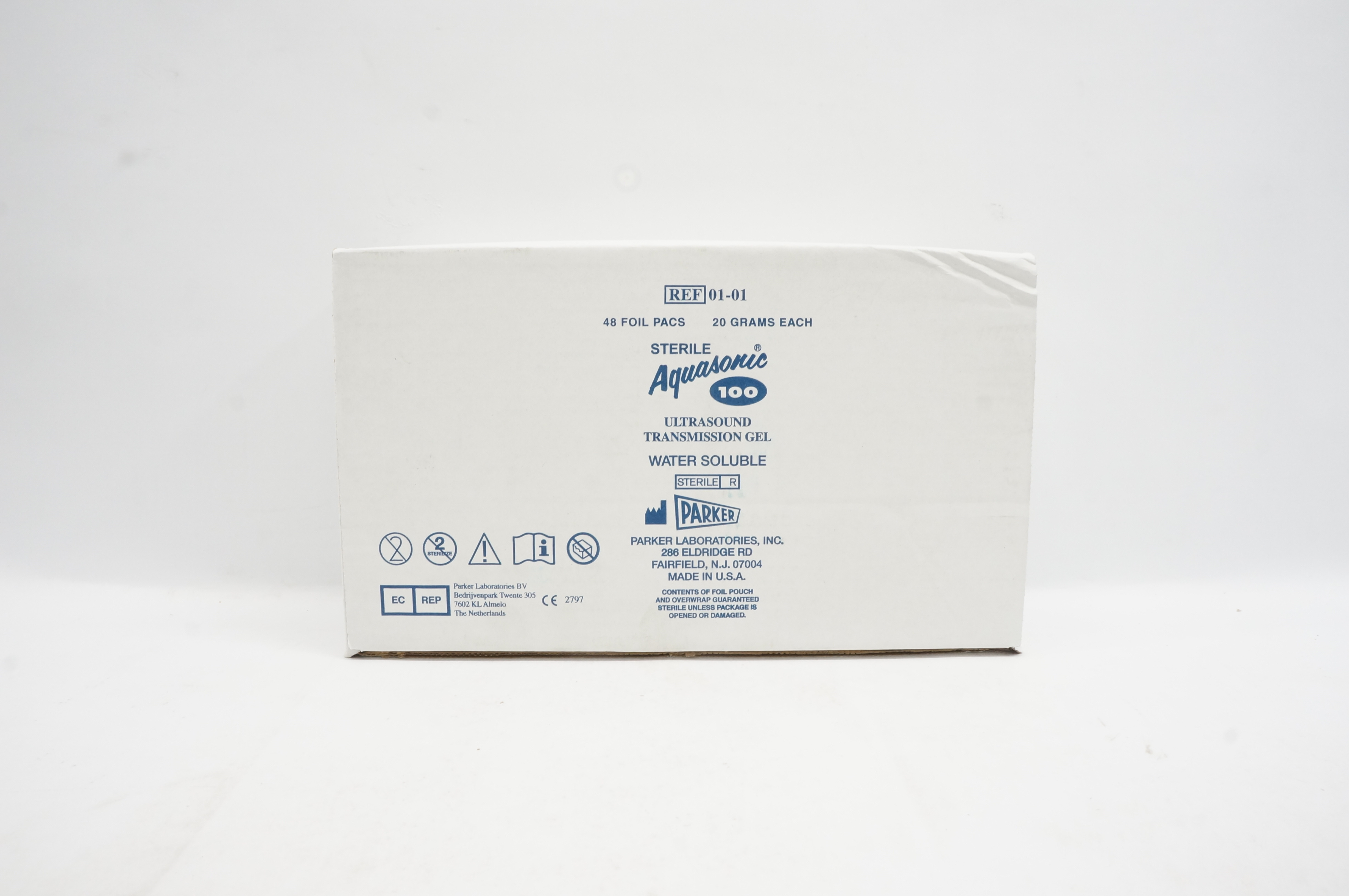 Parker 01-01 Aquasonic 100 Ultrasound Transmission Gel - Box of 48