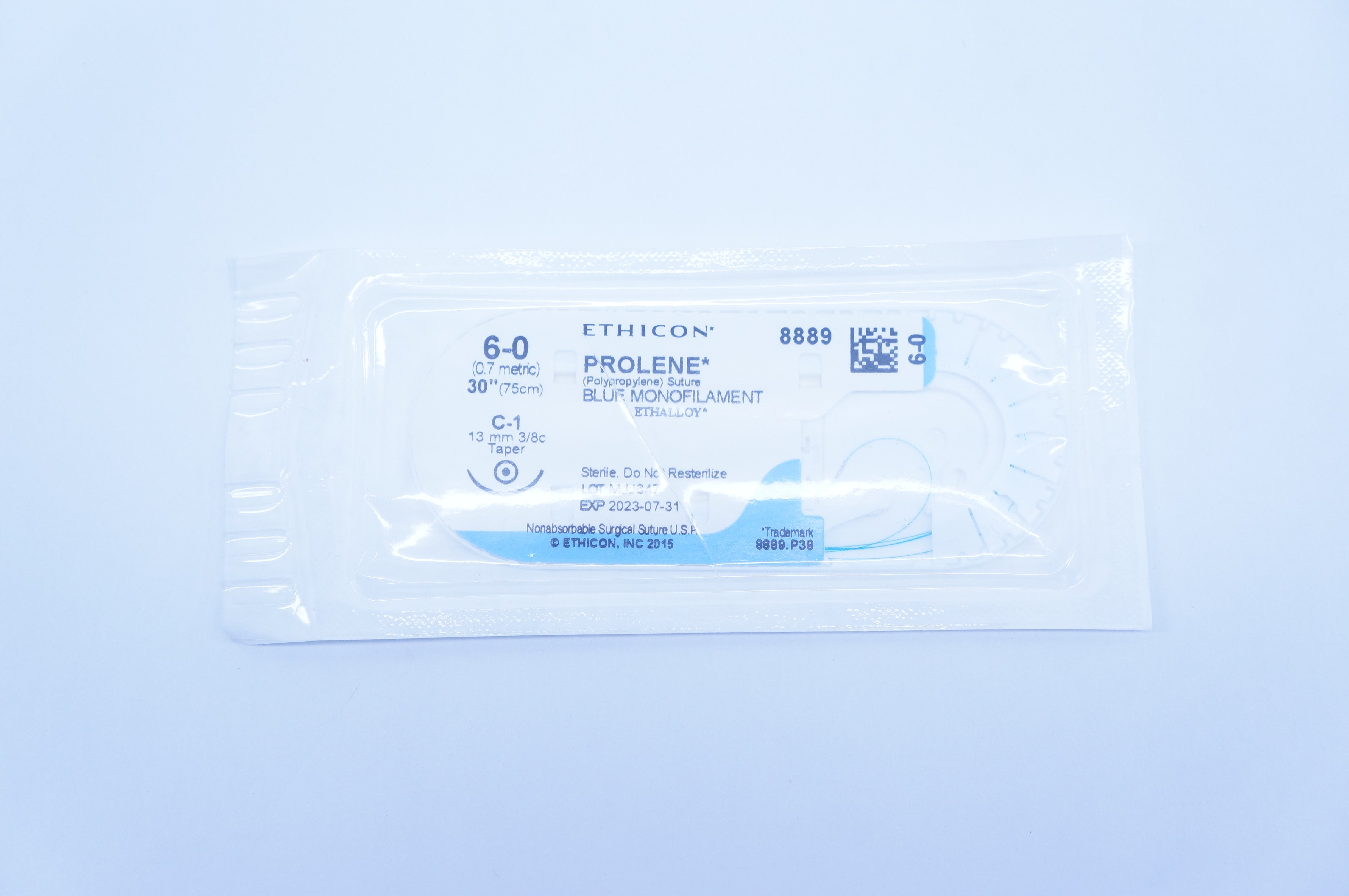 Ethicon 8889 6-0 PROLENE Polypropylene Stre C-1 13mm 3/8c Taper, 30inch (x)