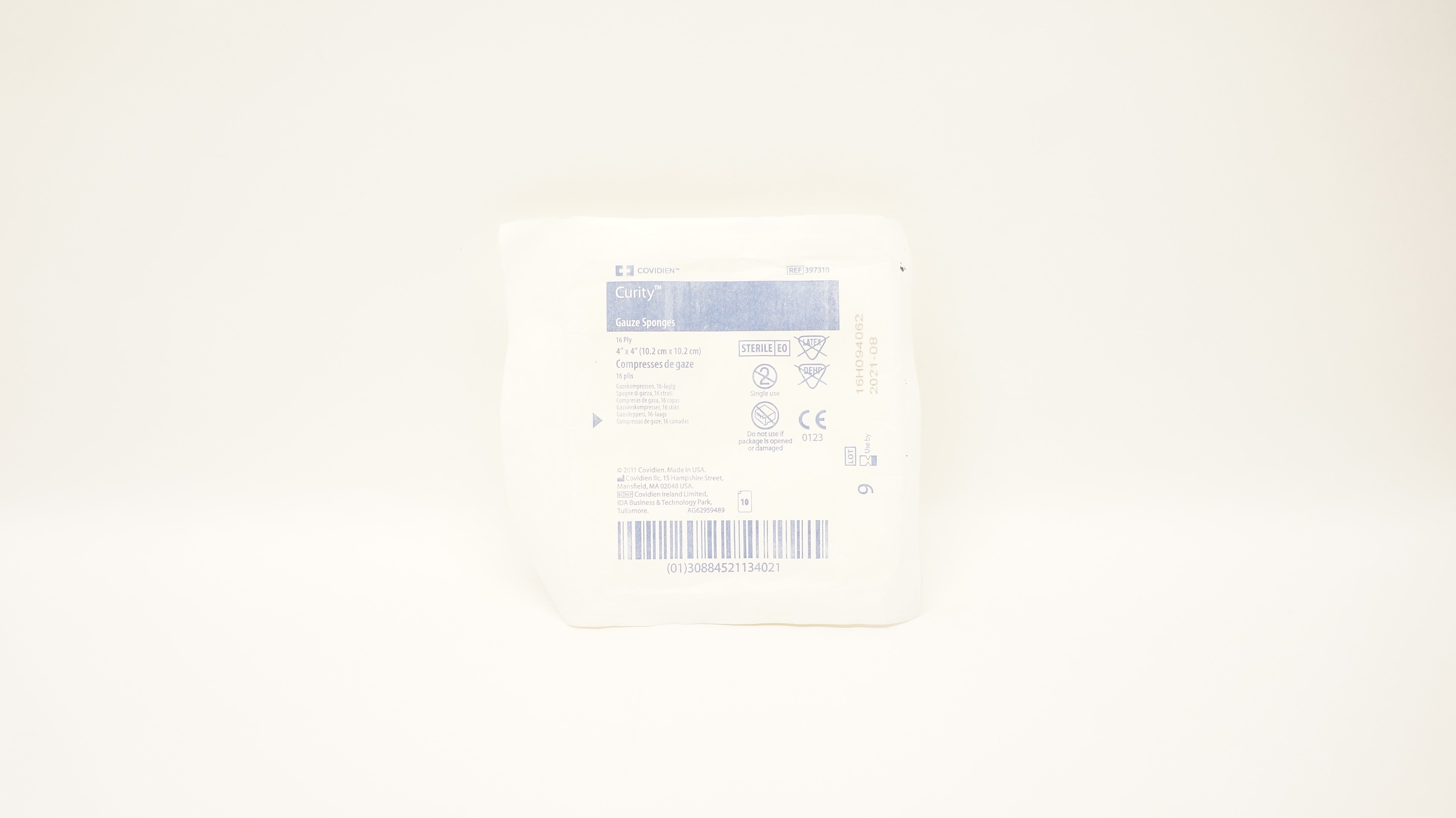 Covidien 397310 Curity Gauze Sponges 16Ply 4 x 4inch - Pack of 10 (x)