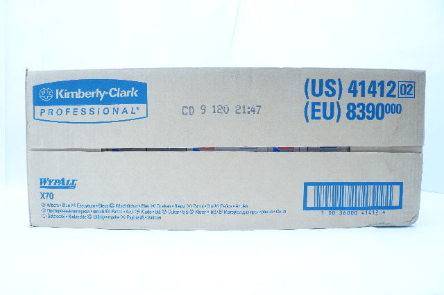 Kimberly-Clark Professional 41412 WypAll Wipers, Blue 9.1 x 16.8in -Box of 1000